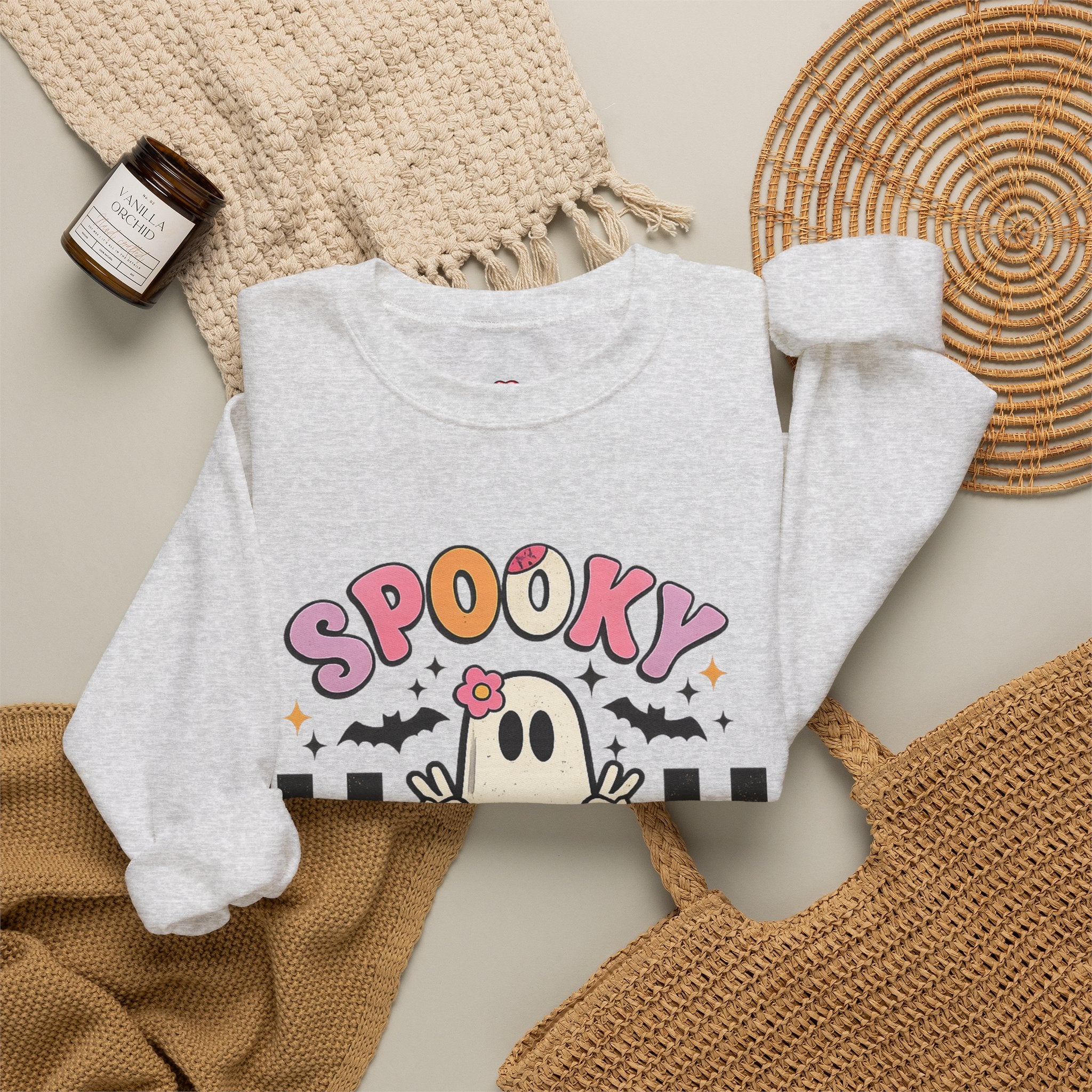 Spooky Season Ghost Crewneck Sweatshirt