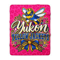 Yukon Yellow Jackets Sherpa Fleece Blanket