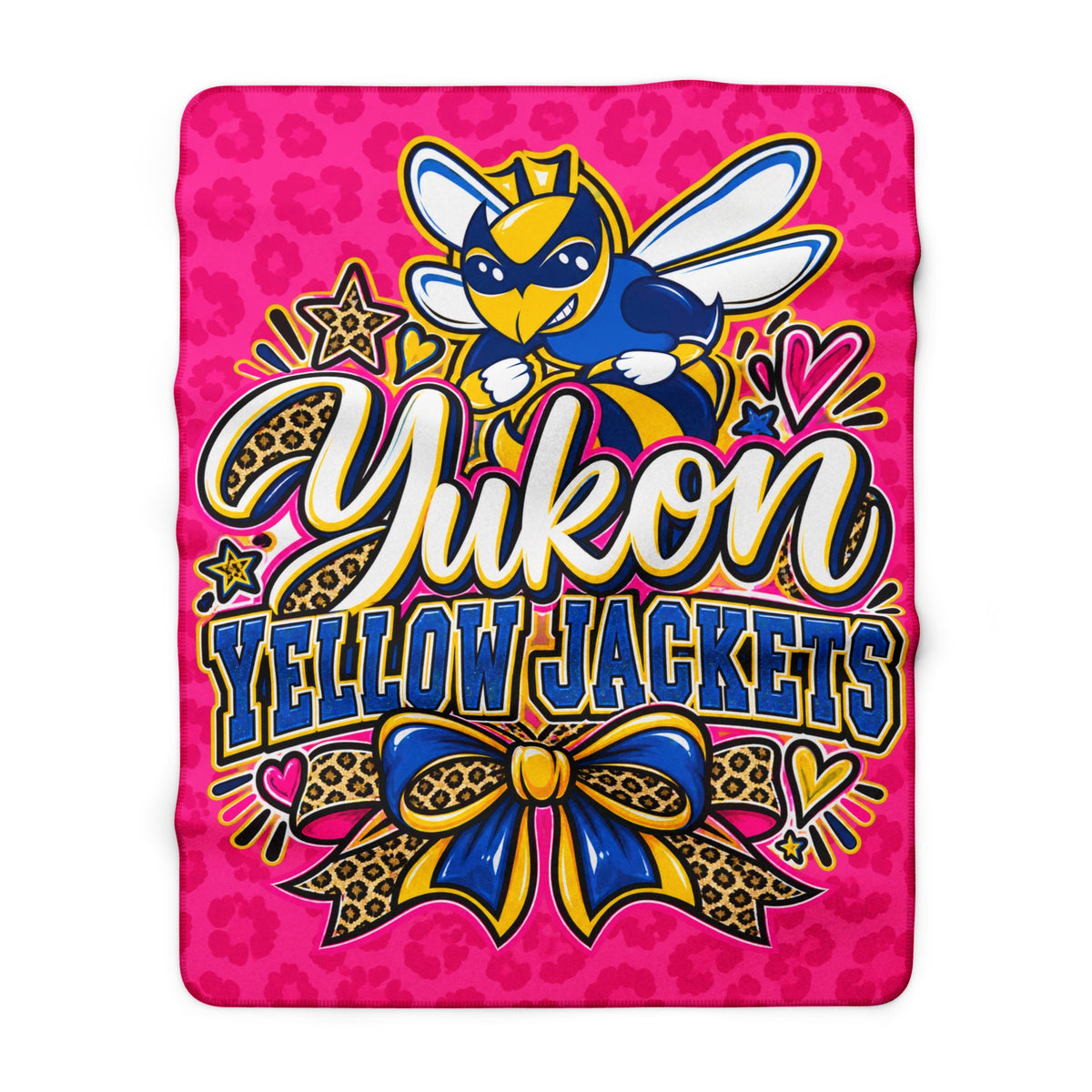 Yukon Yellow Jackets Sherpa Fleece Blanket