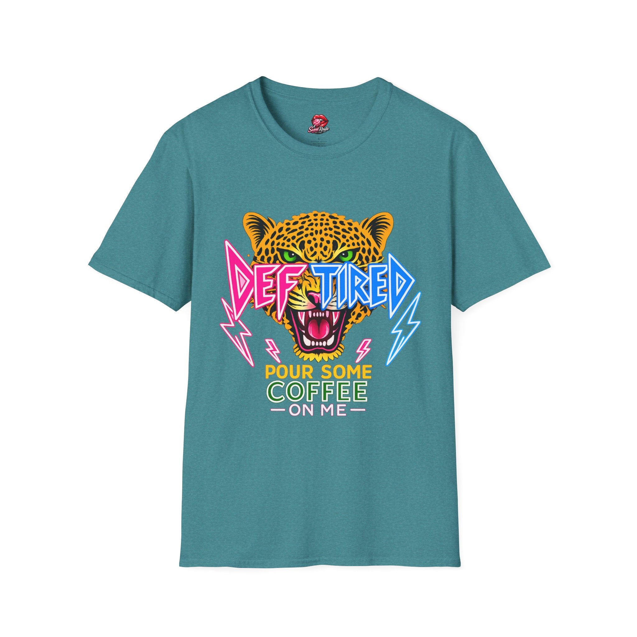 Def-Tired Leopard graphic tee