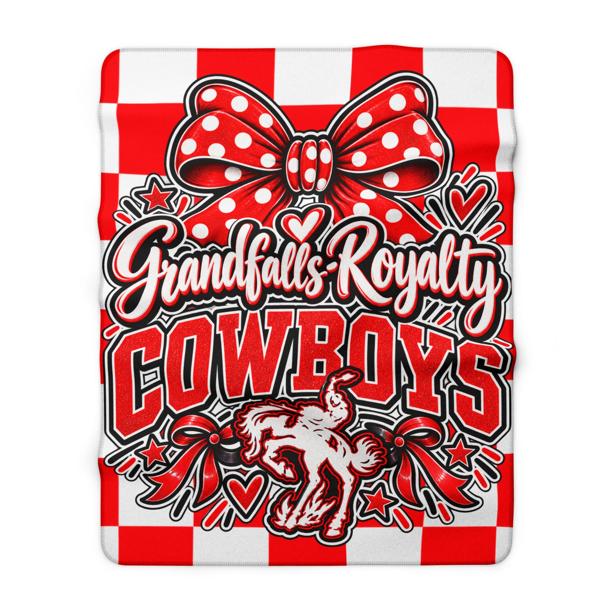 Grandfalls Royalty Cowboys Fleece Sherpa Blanket