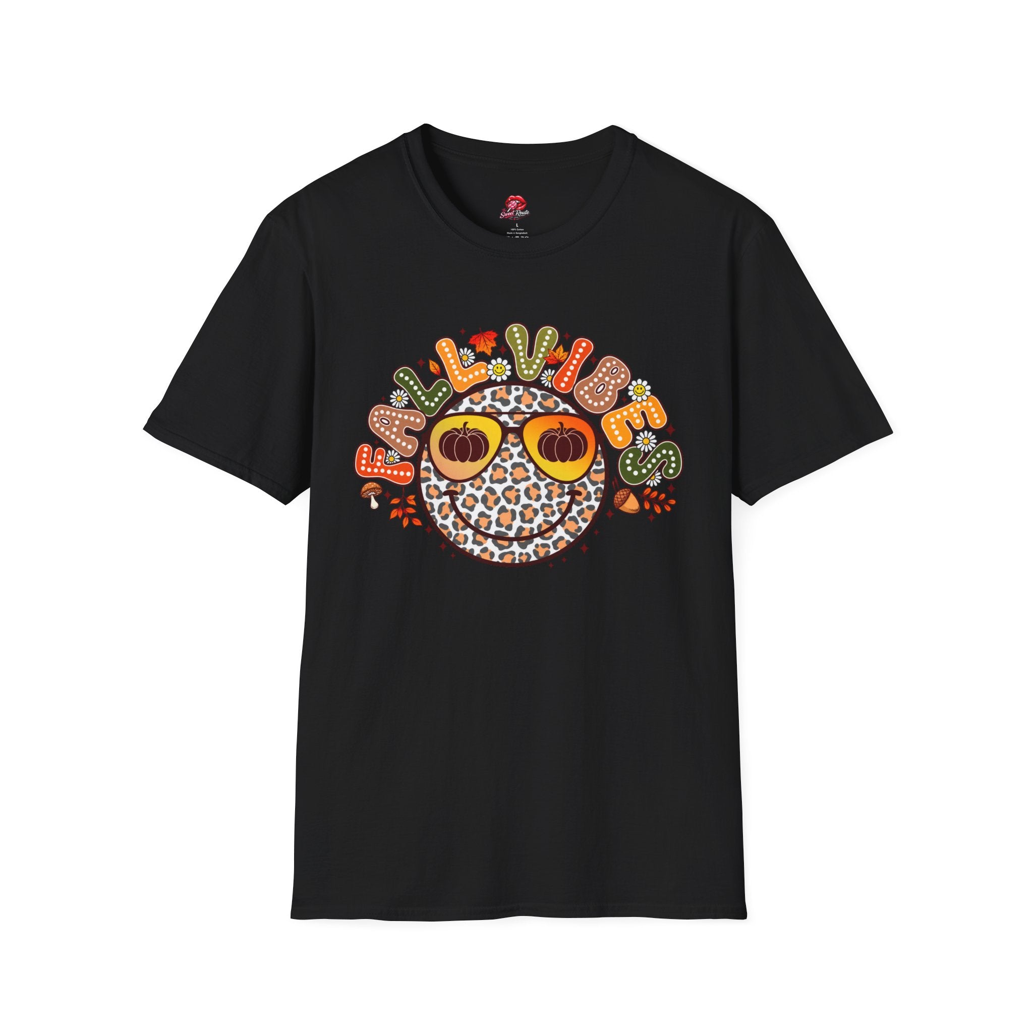 Fall Vibes Leopard Pumpkin T-Shirt