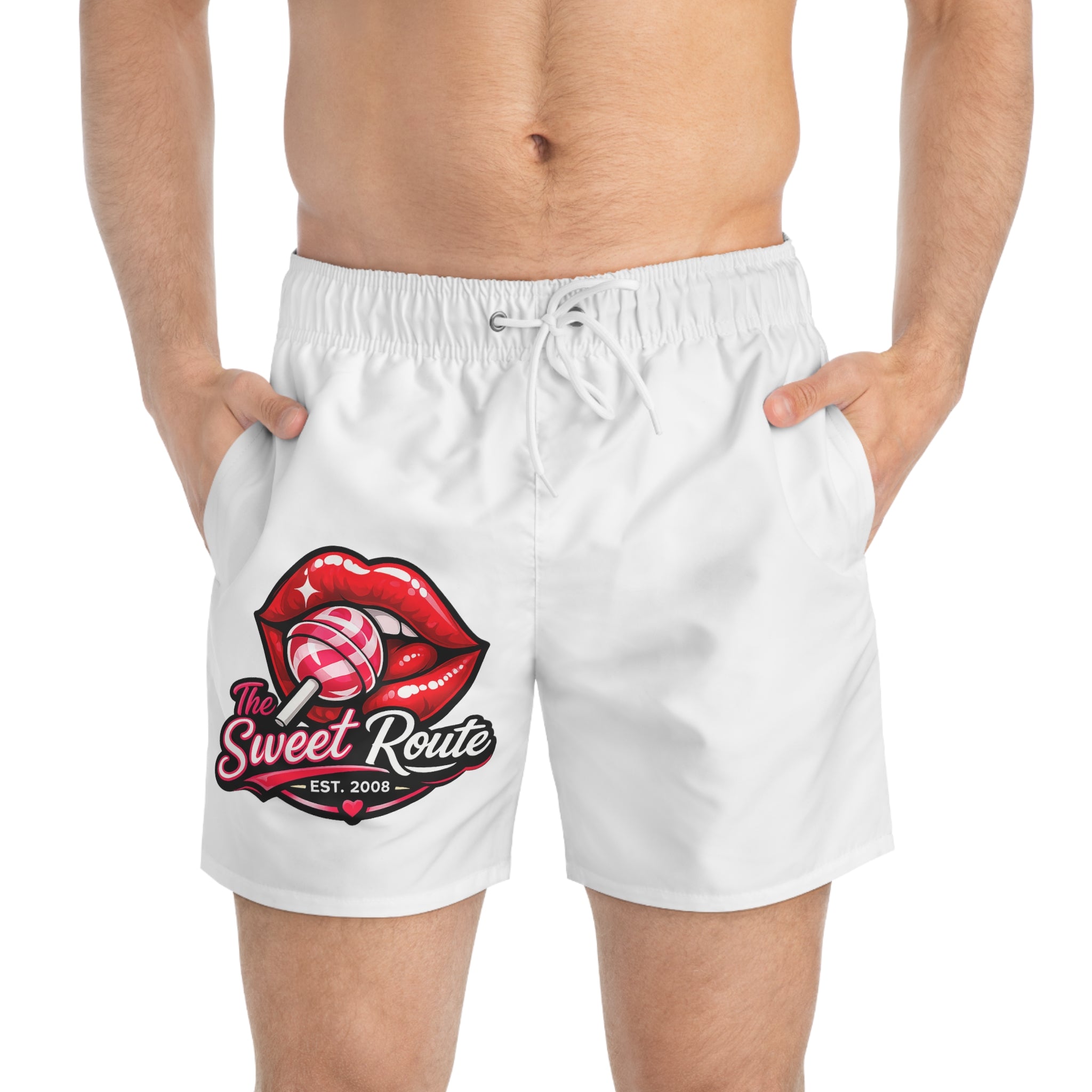 Sweet Route Logo Swim Trunks