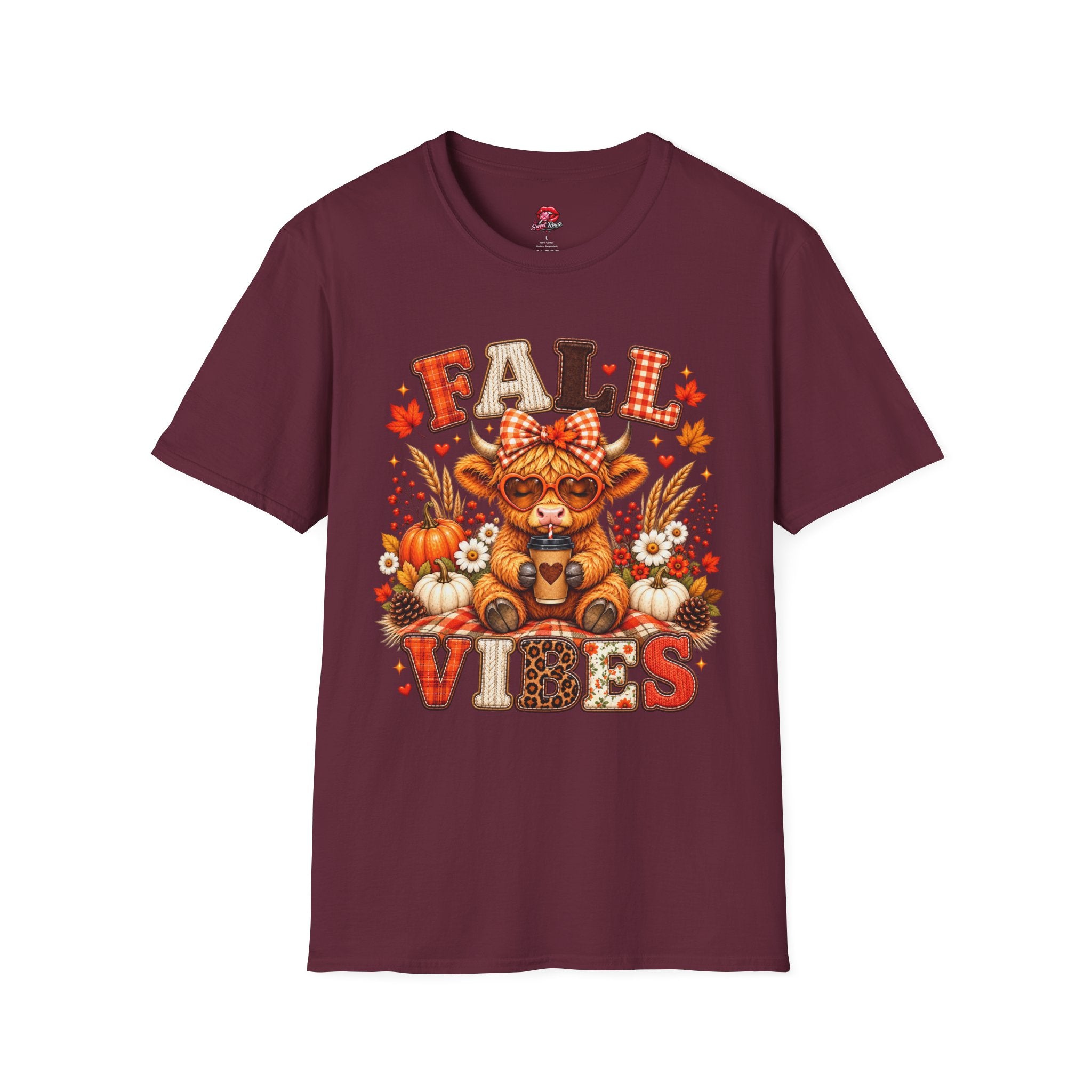 Cute Cow Pumpkin Autumn Graphic Tee