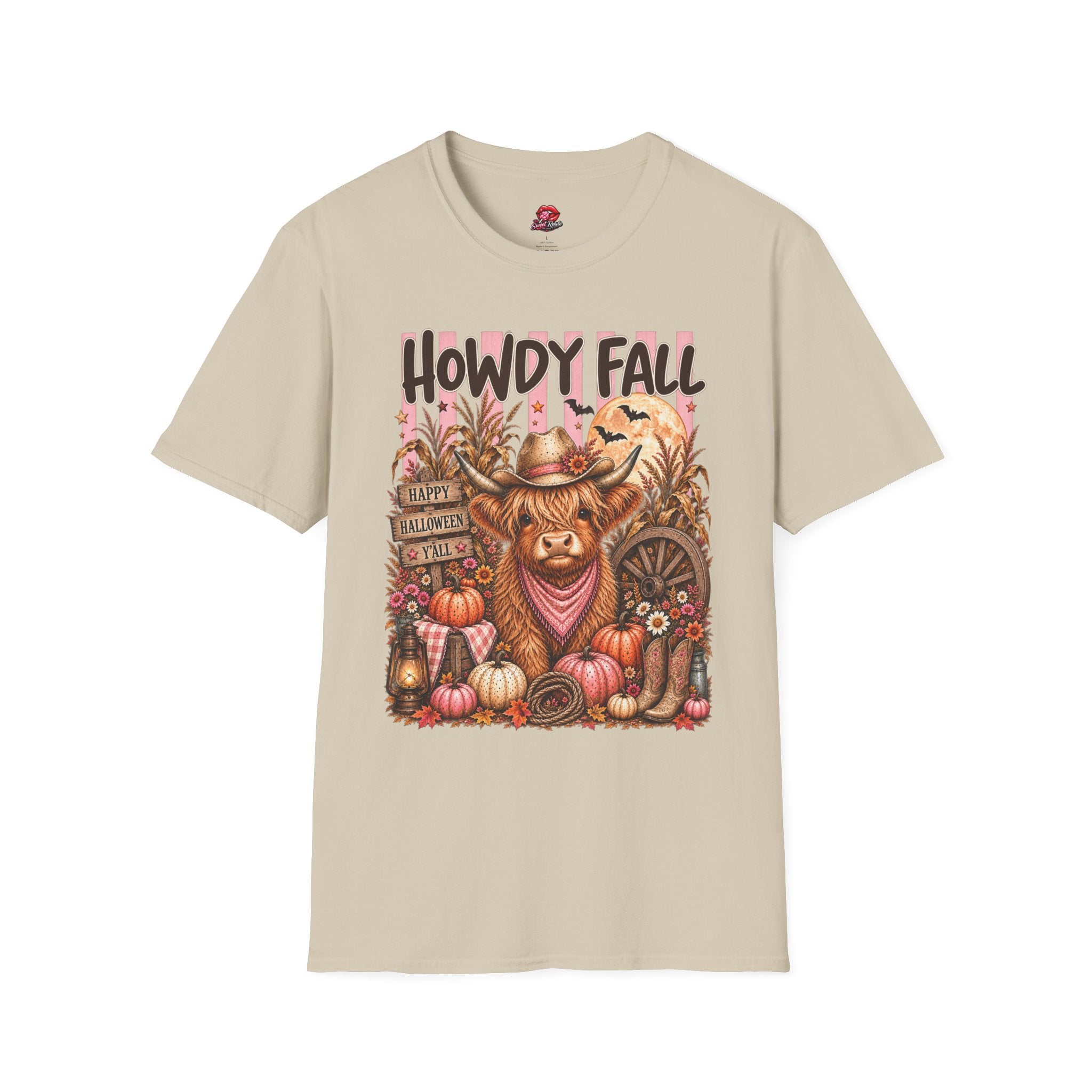 Cute Country Halloween Pumpkin Cowgirl Tee