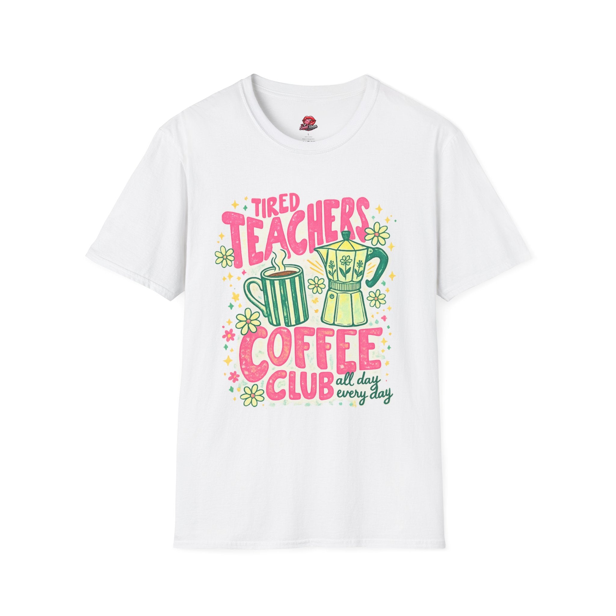 Tired Teachers Coffee Club T-Shirt | Funny Teacher Coffee Shirt | Cute Back to School Tee | Teacher Appreciation Gift