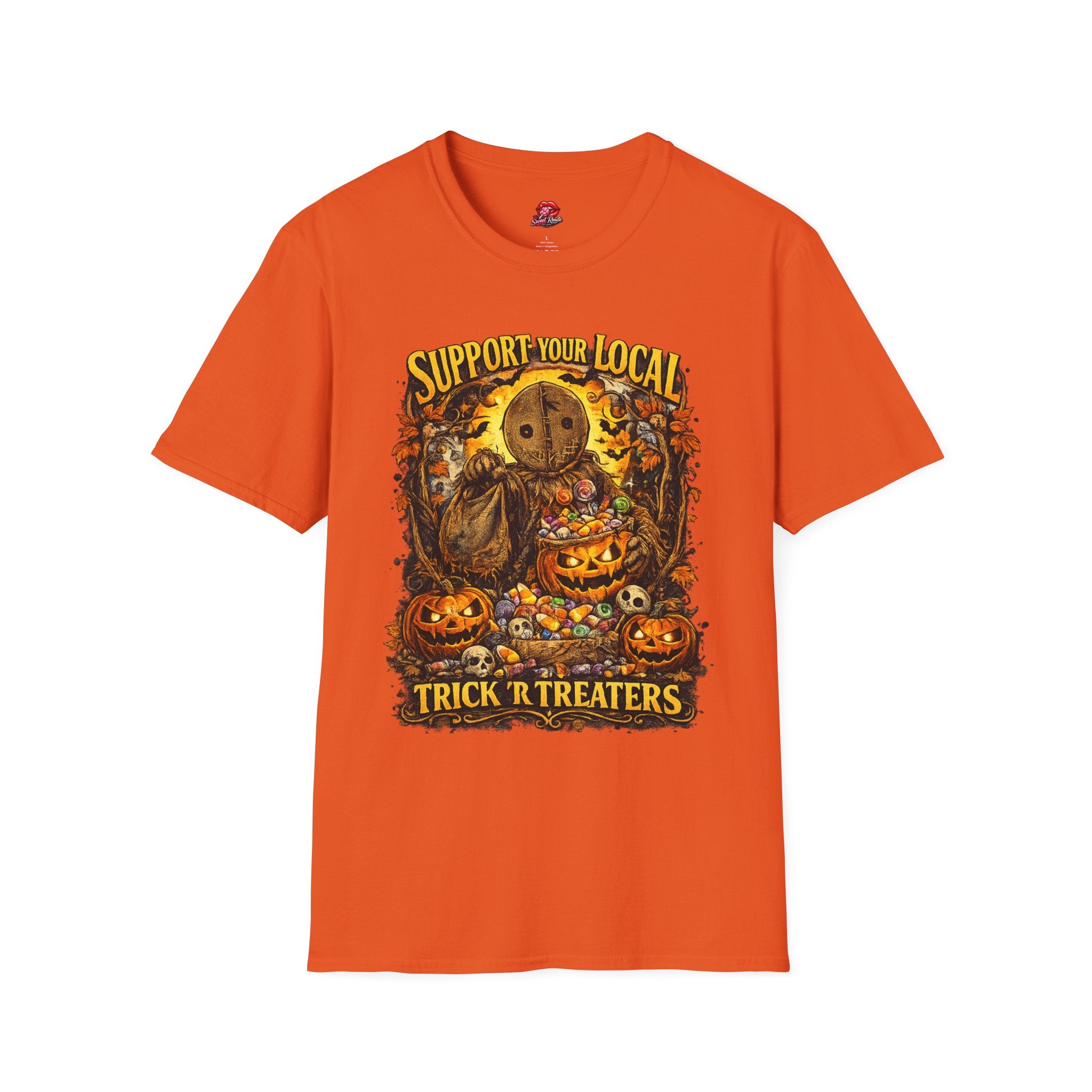 Support Your Local Trick R' Treaters T-Shirt | Funny Halloween Graphic Tee | Vintage Spooky Season Shirt