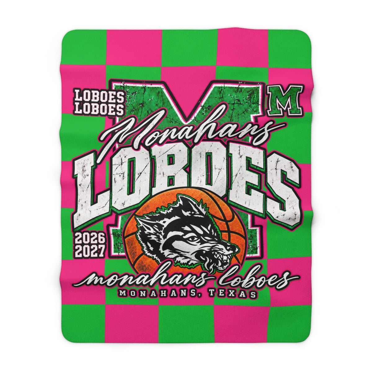 Monahans Loboes Sherpa Fleece Blanket – 2026–2027 Team Spirit