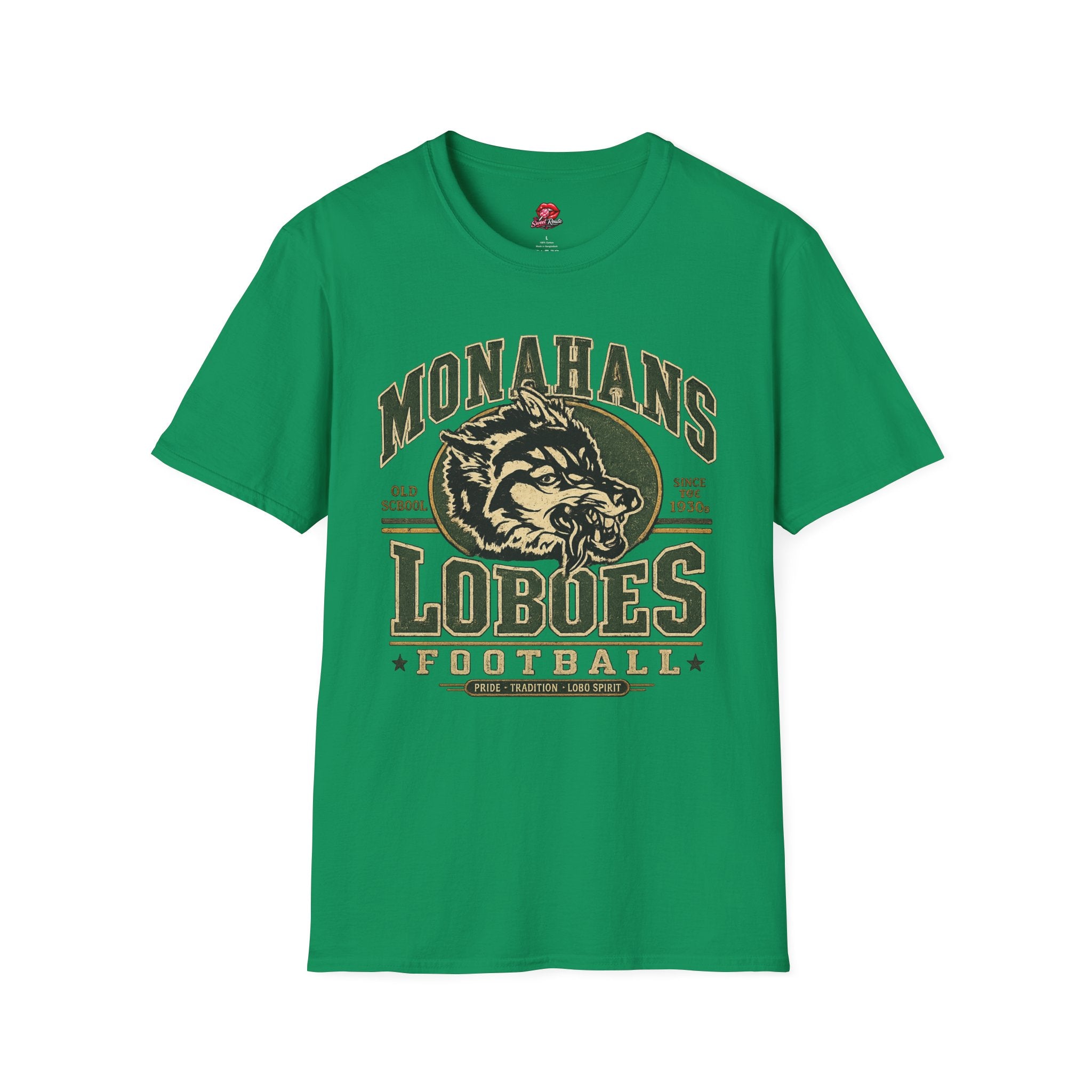 Monahans Loboes Vintage Mascot Football T-Shirt