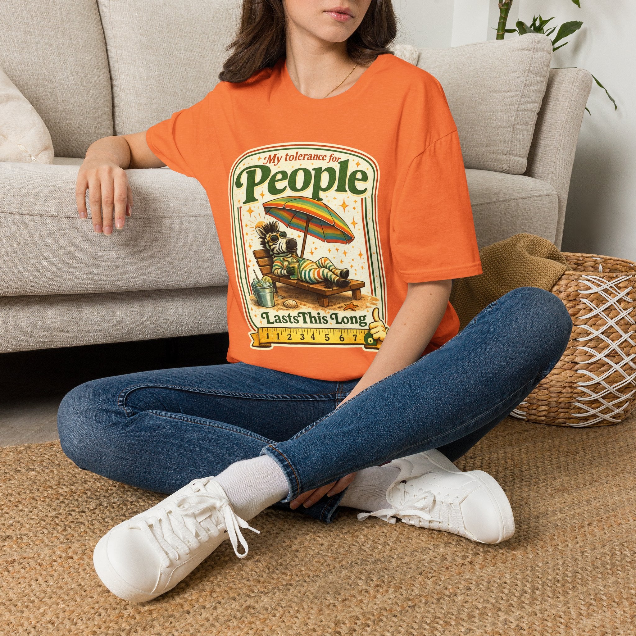 My Tolerance for People Lasts This Long Beach Vacation T-Shirt