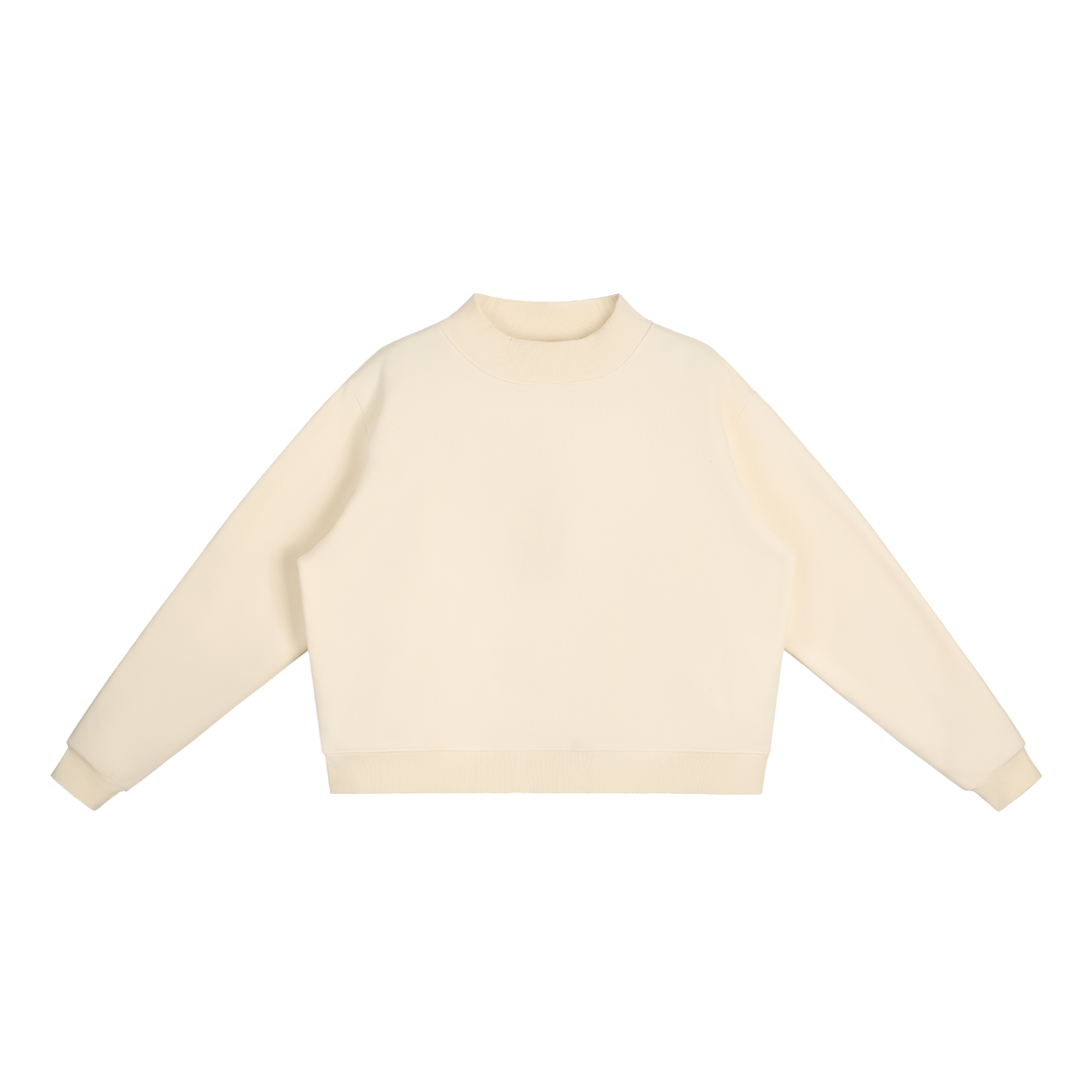 Sweet Route Essential Fleece Mock-Neck Crew Sweatshirt