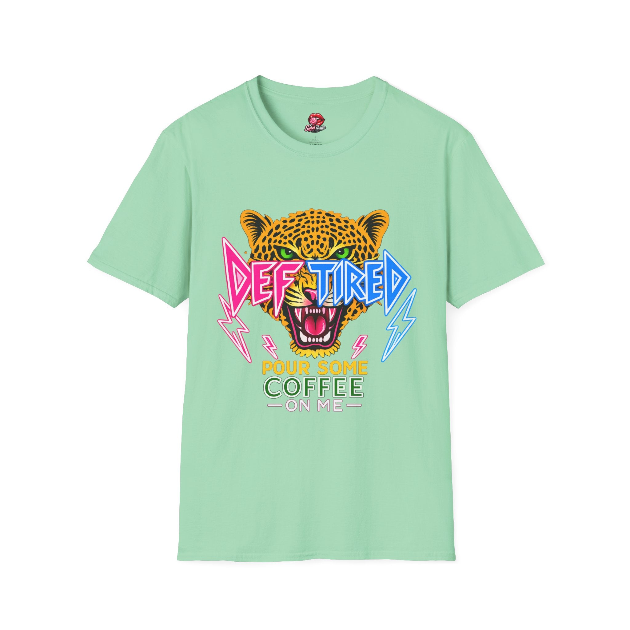 Def-Tired Leopard graphic tee