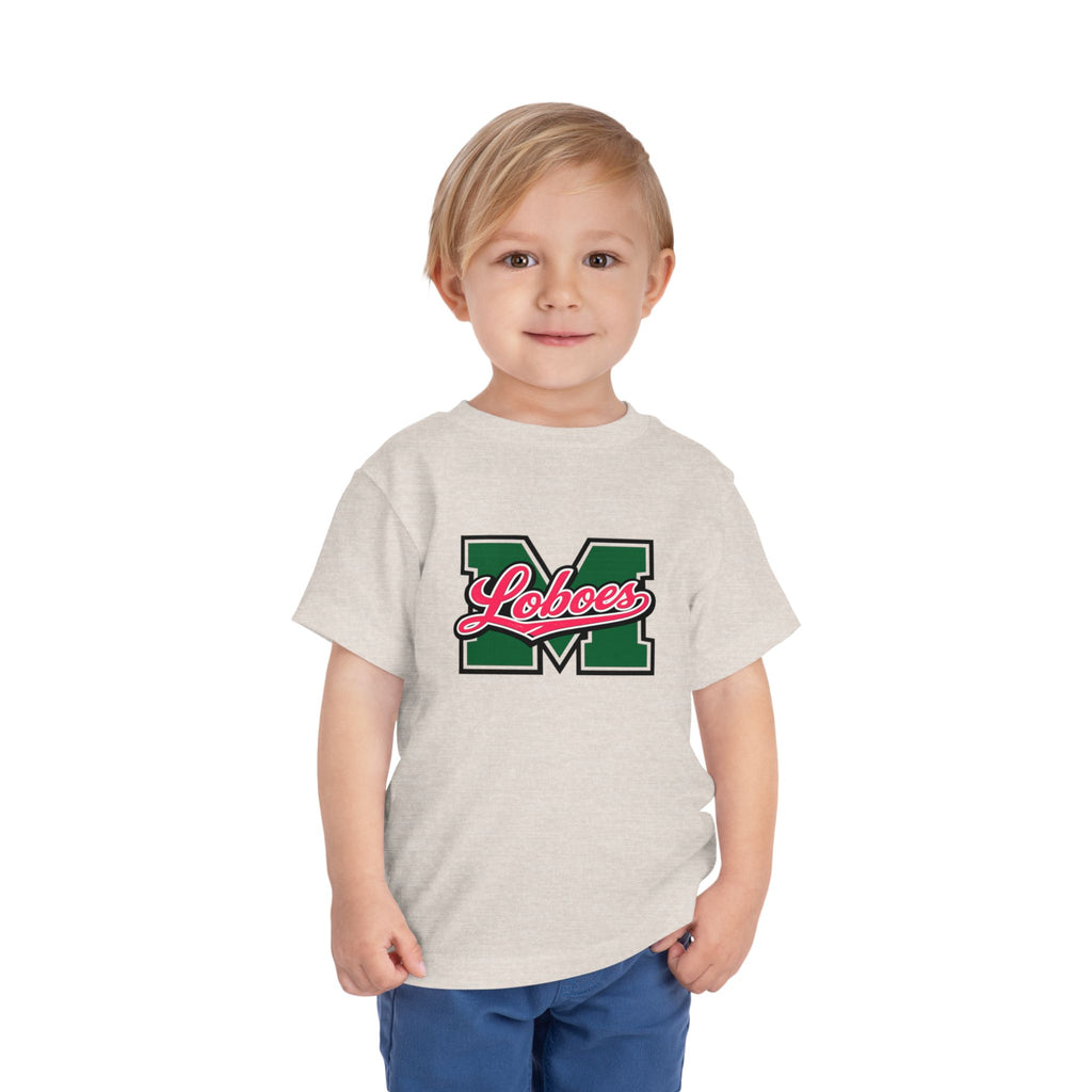 Toddler Tee Green 'M' Loboes School Spirit Shirt