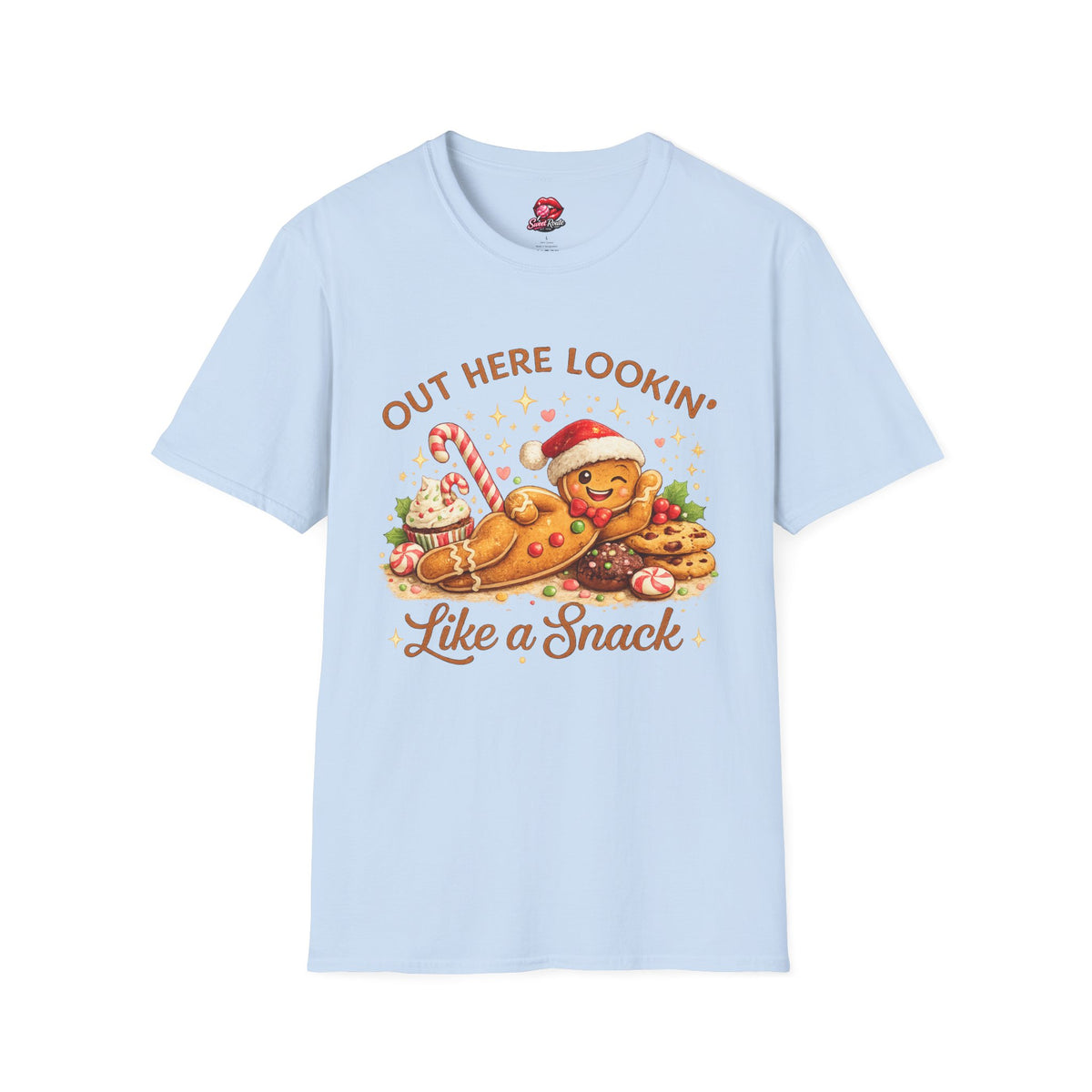 Gingerbread Cookie Santa Hat T-Shirt