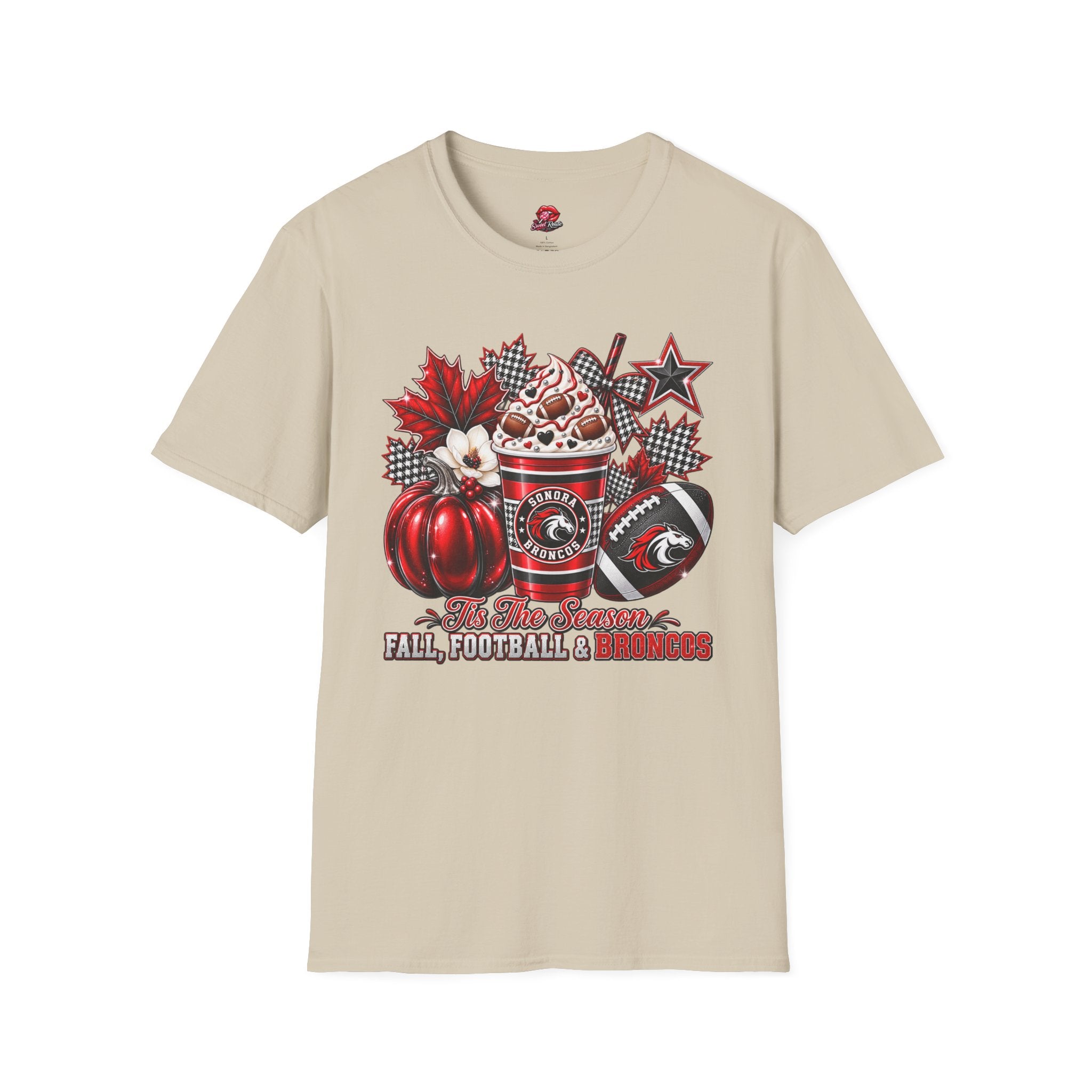 Sonora Broncos Football Season Fall Graphic T-Shirt