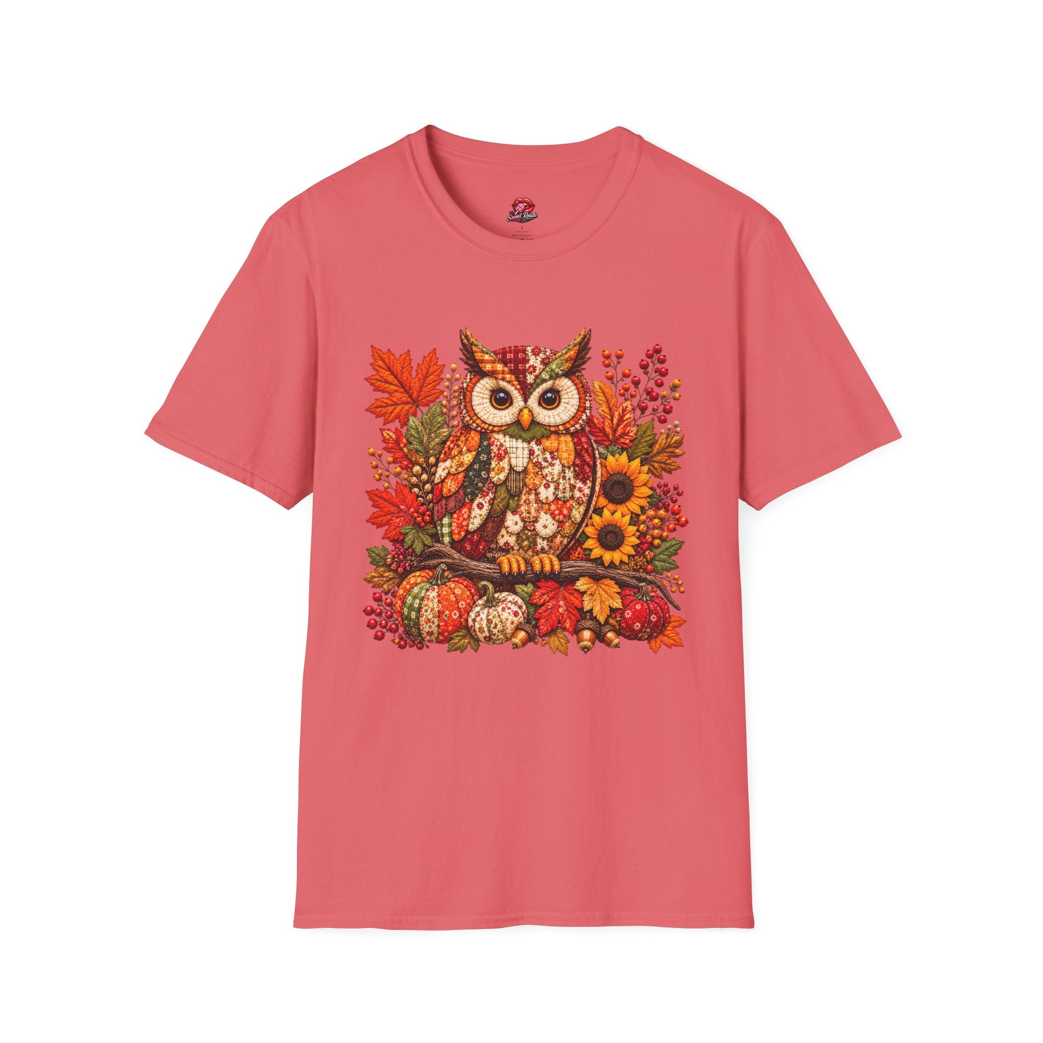 Quilted Style Autumn Owl T-Shirt
