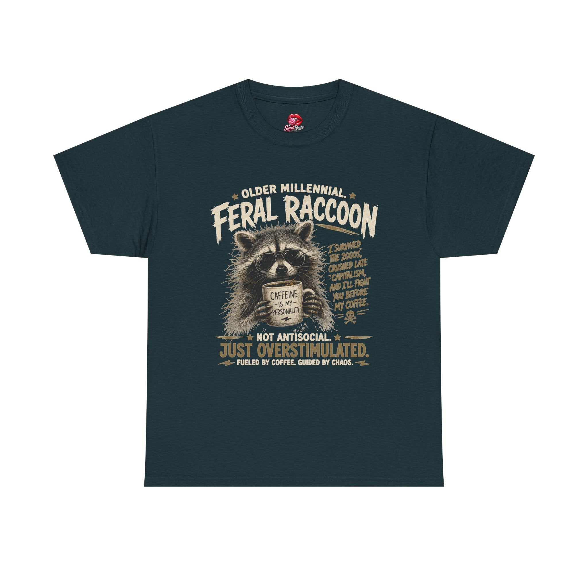 Feral Raccoon Coffee Mug Tee, T-Shirt