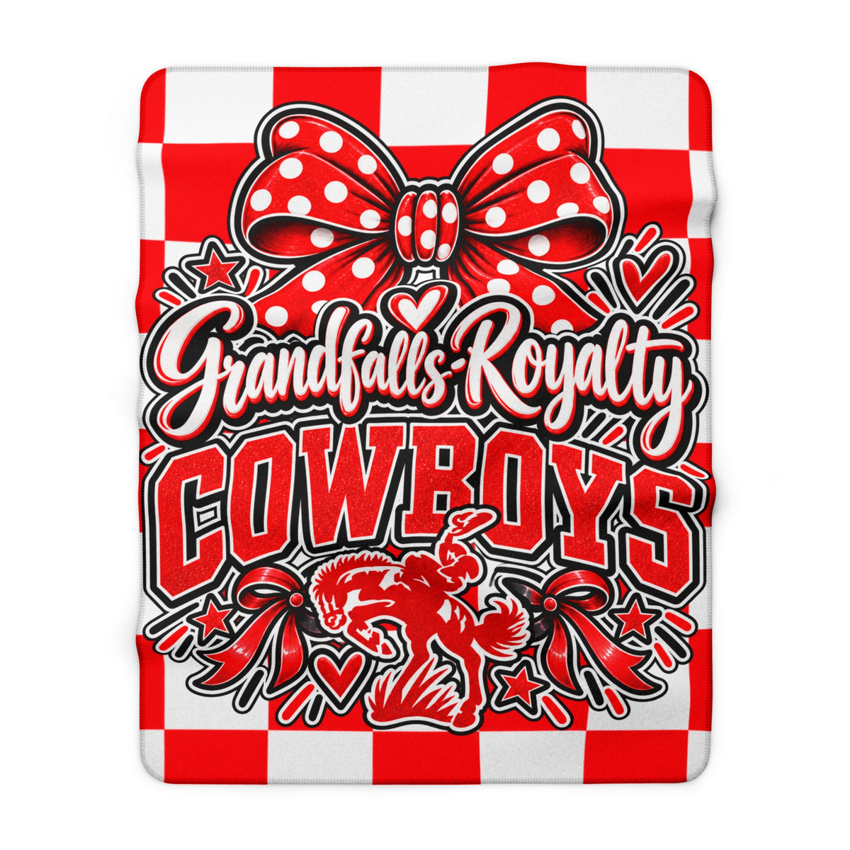 Grandfalls Royalty Cowboys Fleece Sherpa Blanket
