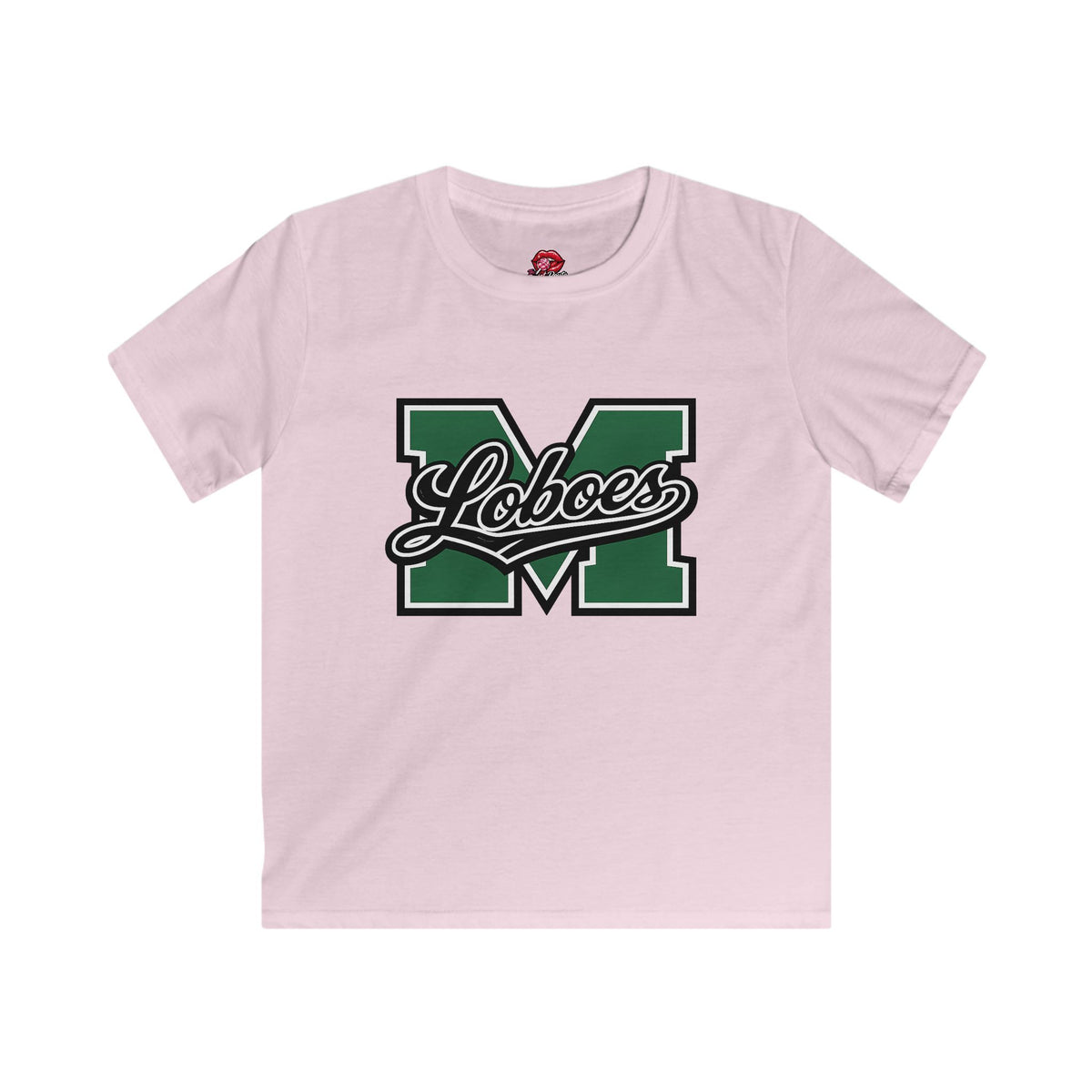 Green 'M' Loboes School Spirit Kids Shirt
