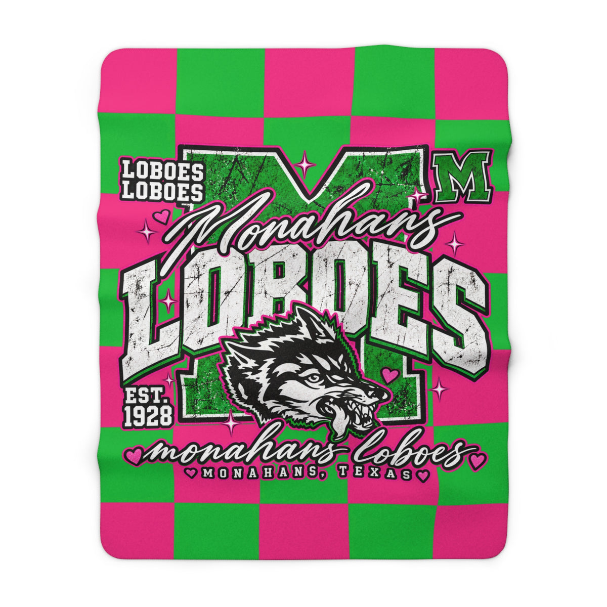 Monahans Loboes Sherpa Fleece Blanket