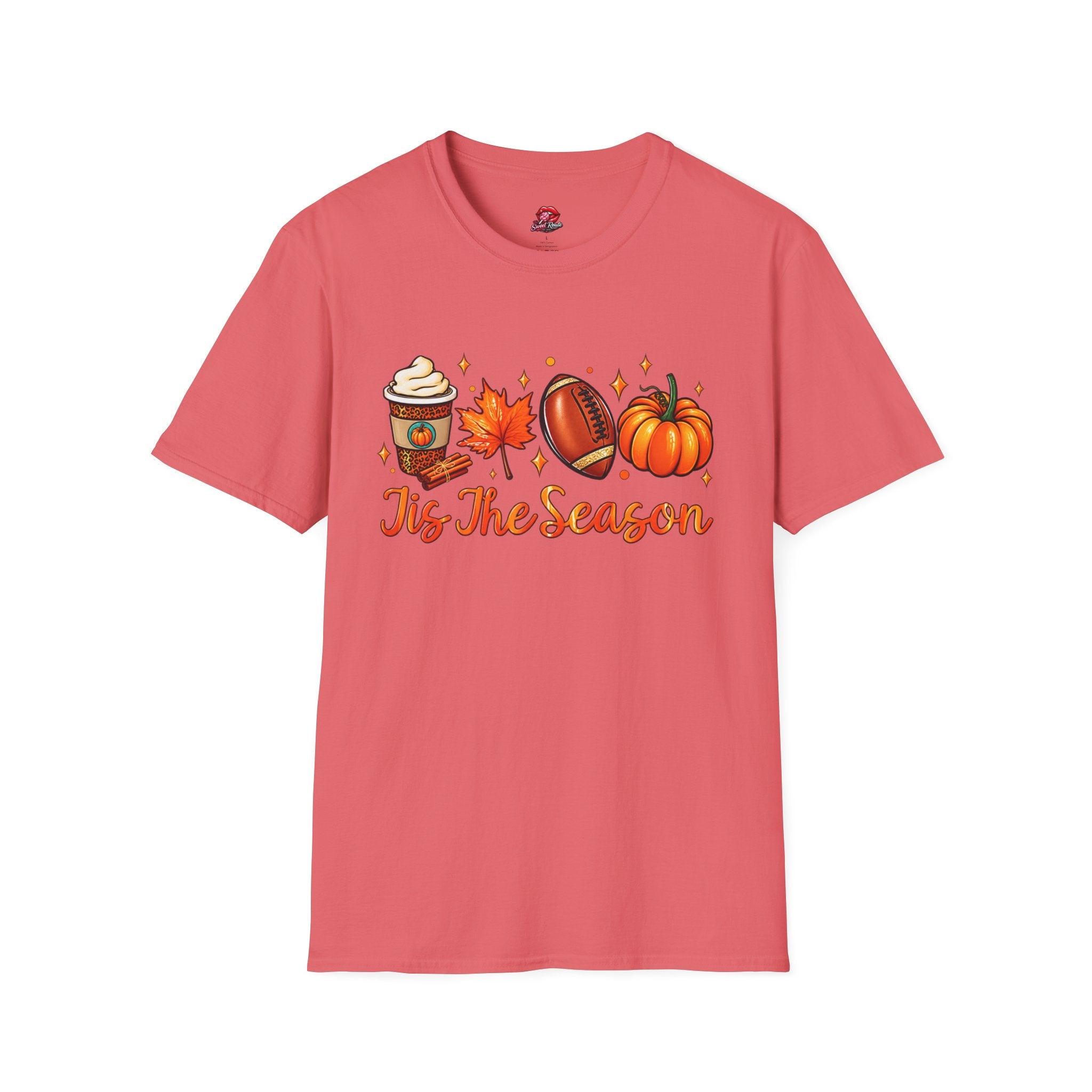 Tis The Season Pumpkin, Leaf & Latte Tee