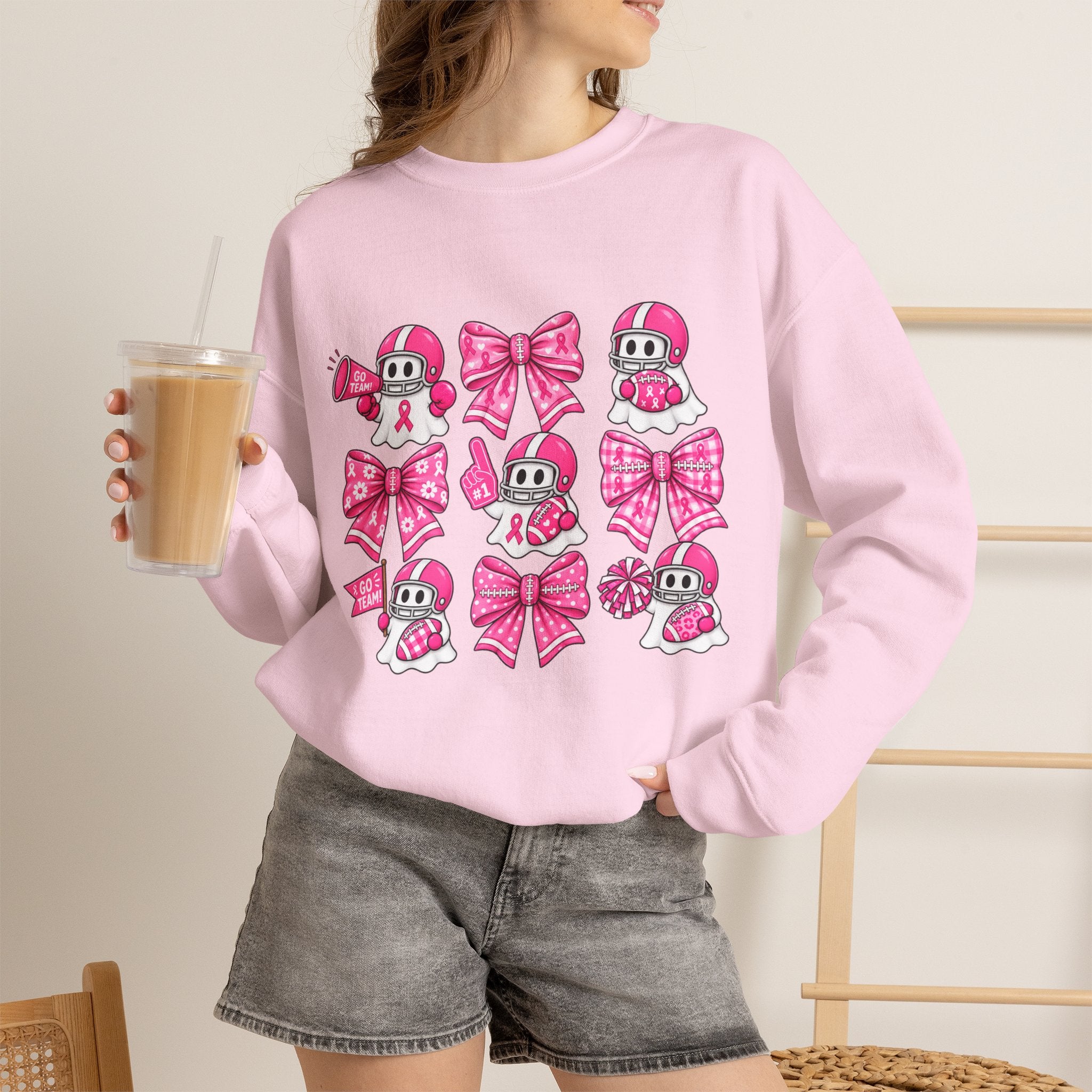 Breast Cancer Awareness Pink Ribbon Sweatshirt