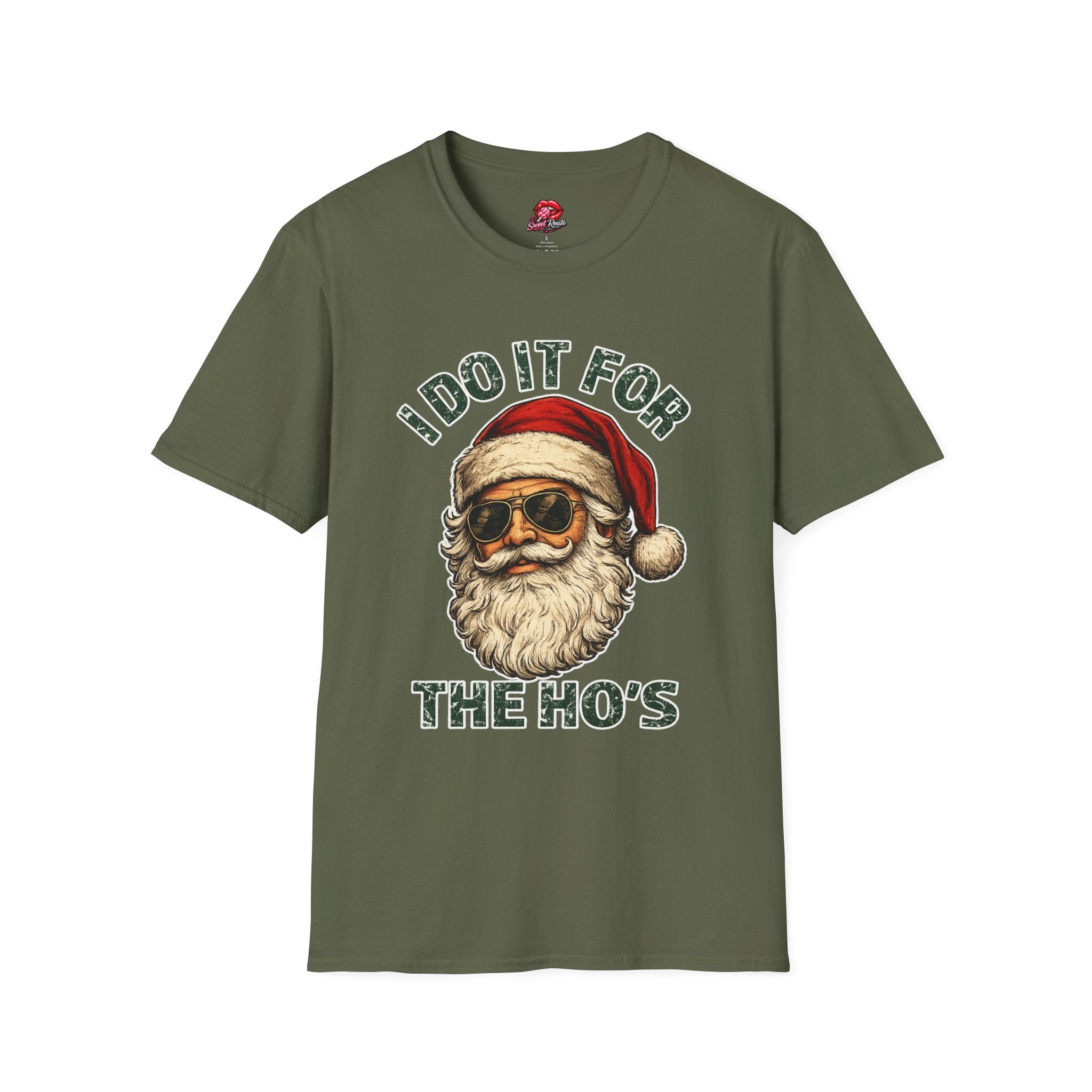 I Do It For The Ho's Santa Face T-Shirt