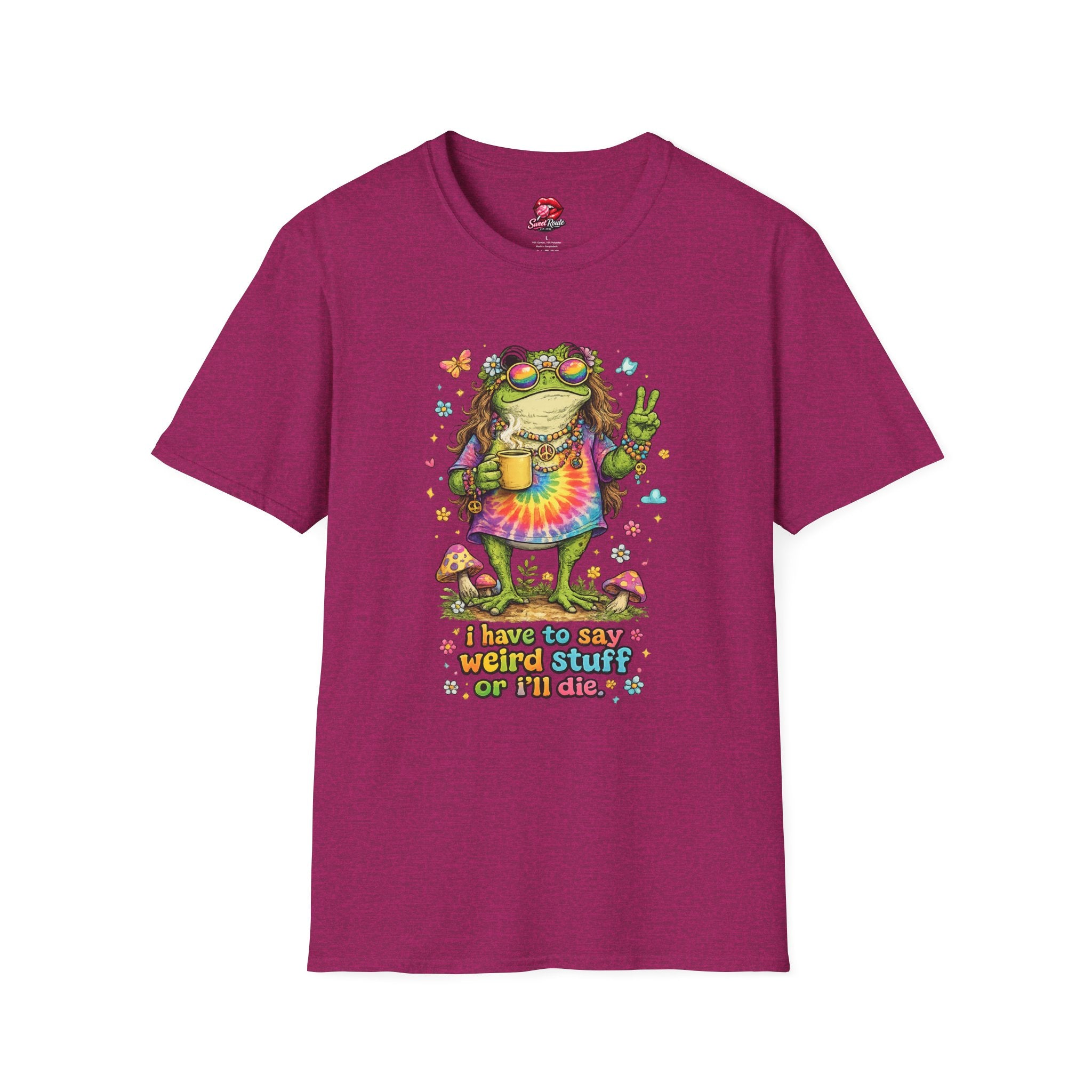 Hippie Frog Peace Sign T-Shirt