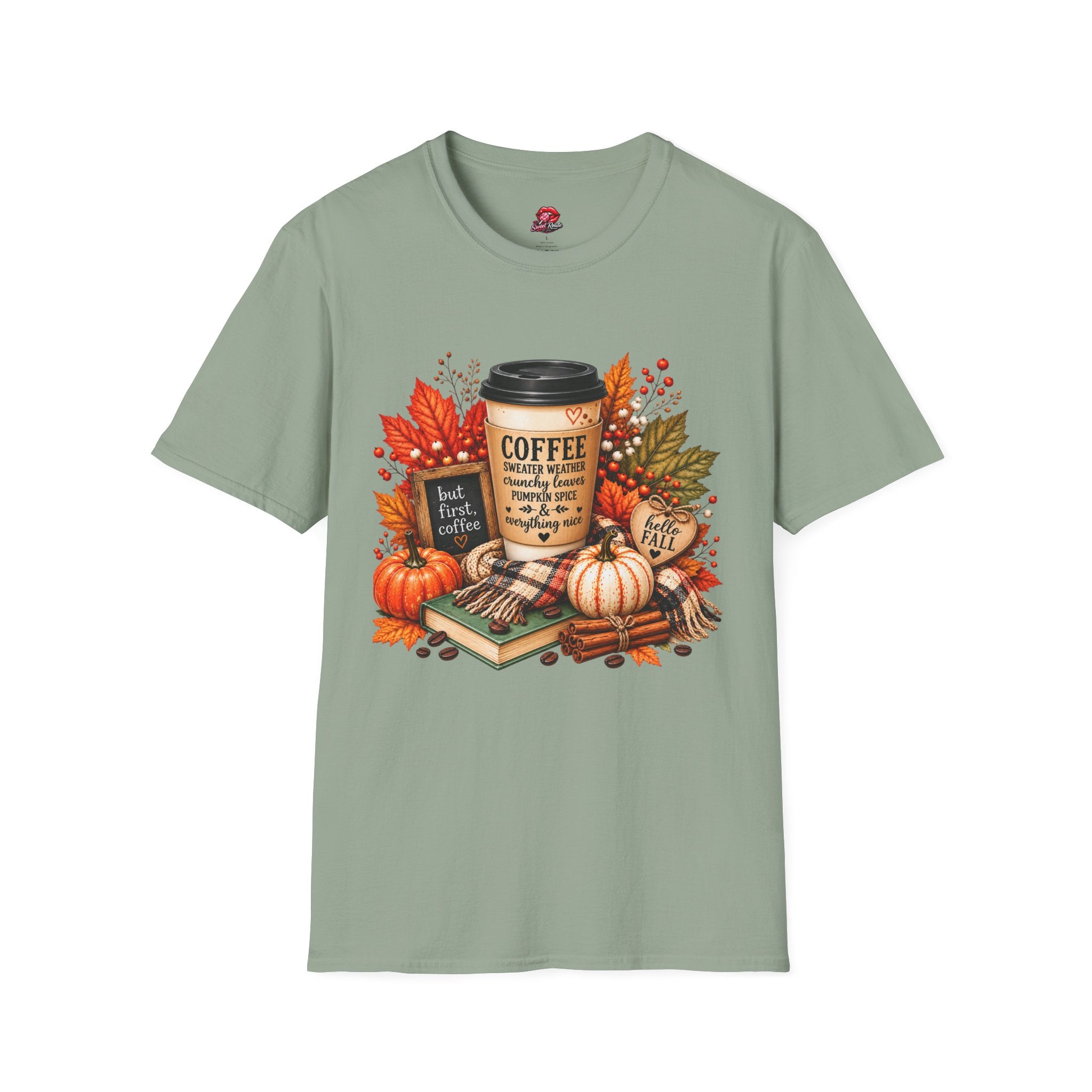Pumpkin Spice Autumn Coffee Graphic Tee