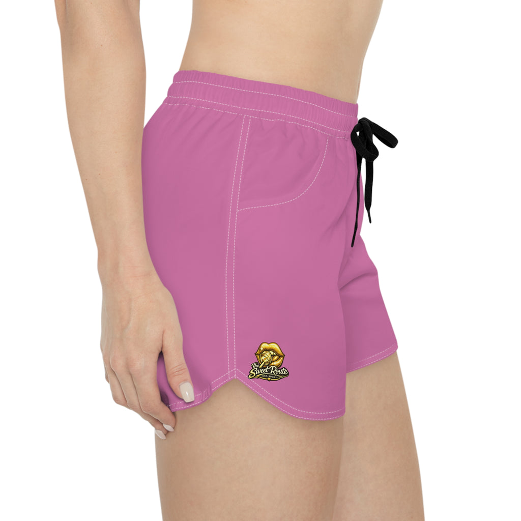 Sweet Route Pink Casual Women's Shorts