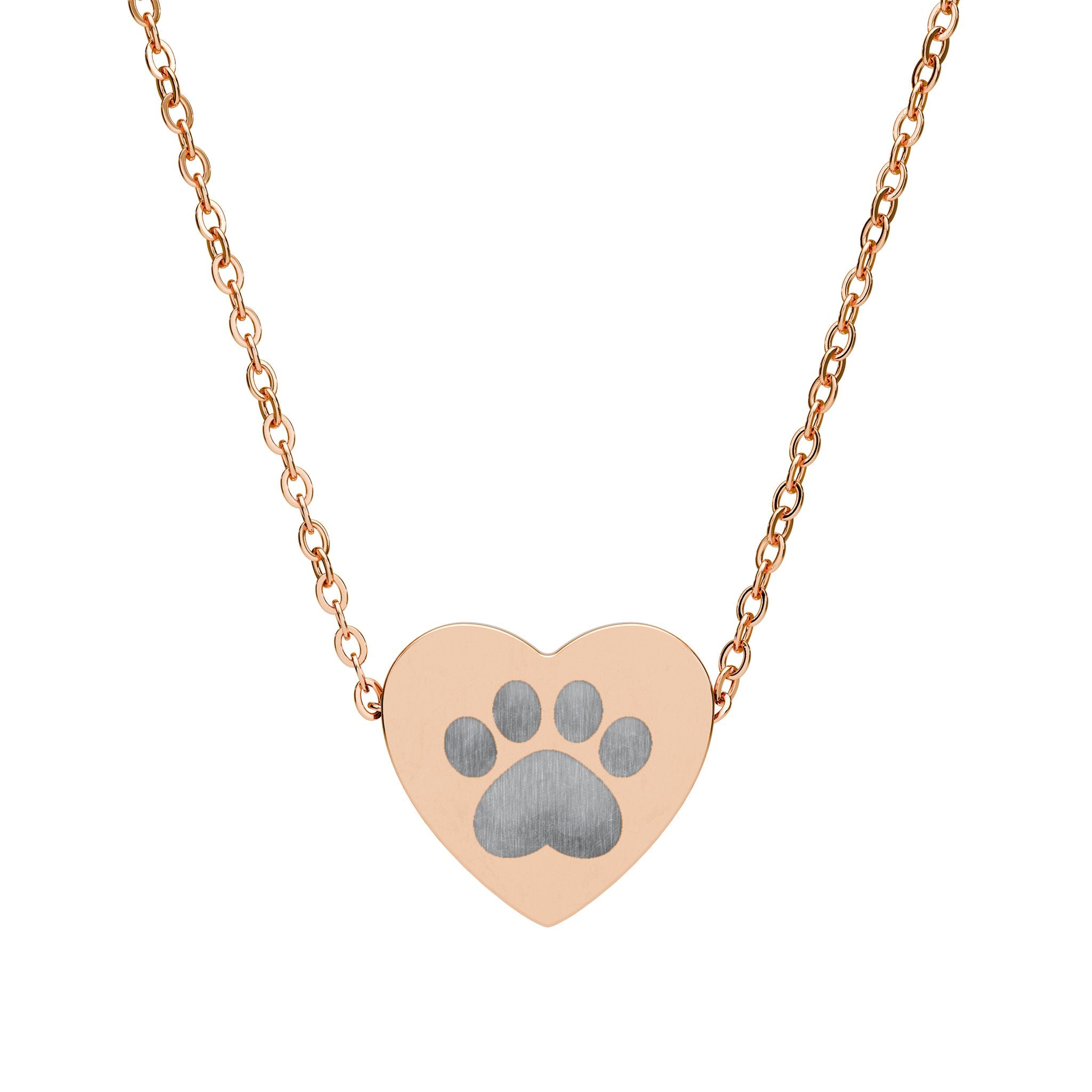 Paw Print Heart Necklace