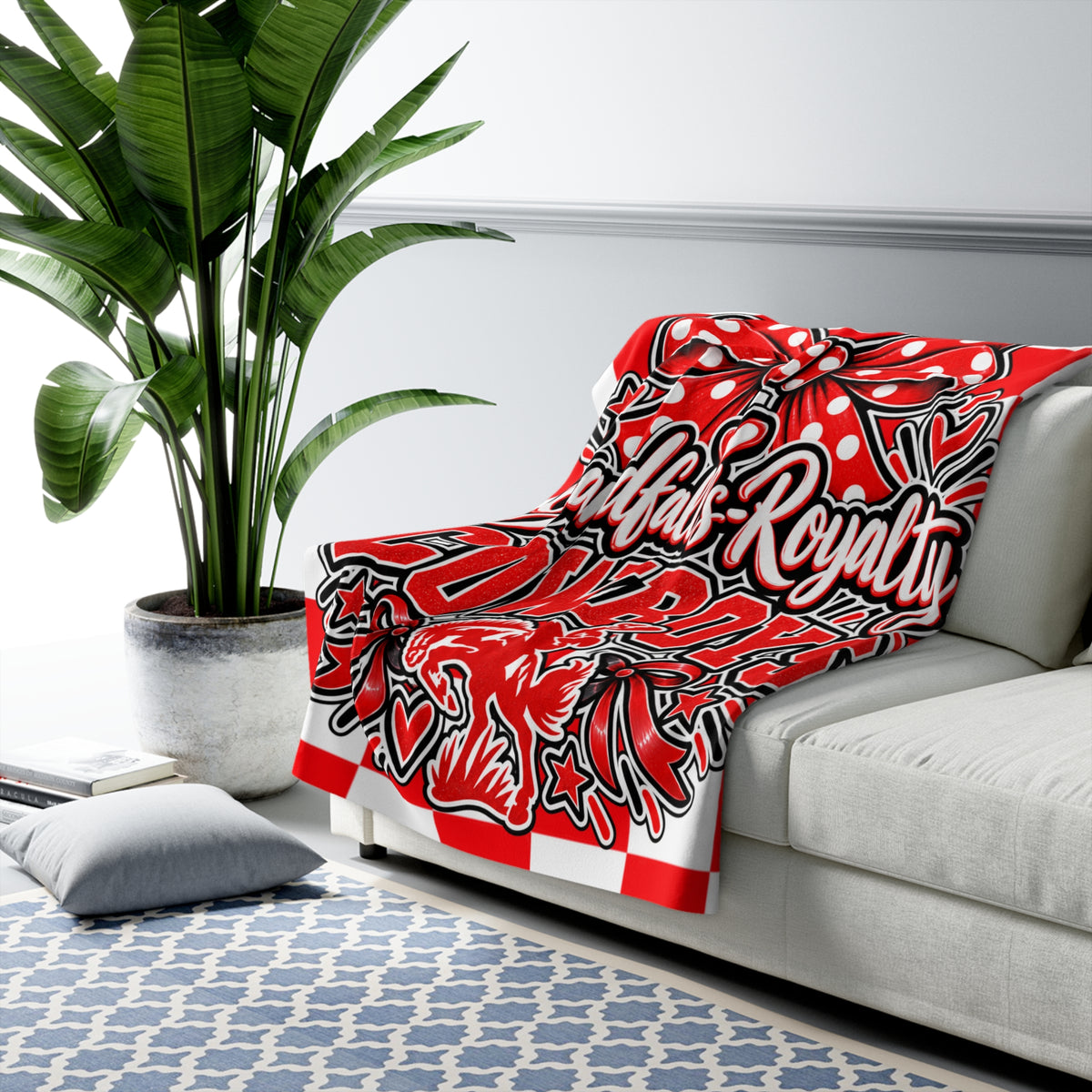 Grandfalls Royalty Cowboys Fleece Sherpa Blanket