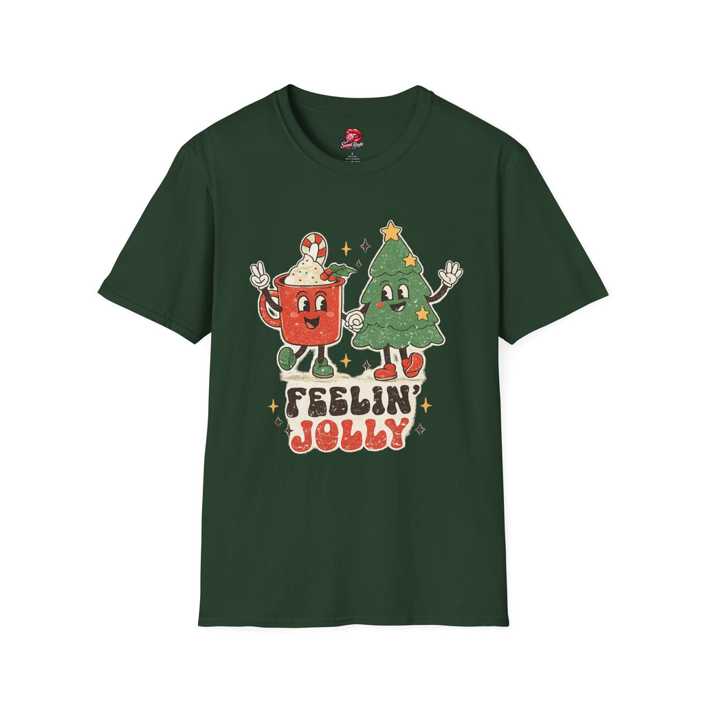 Feelin' Jolly mug and Christmas tree T-Shirt