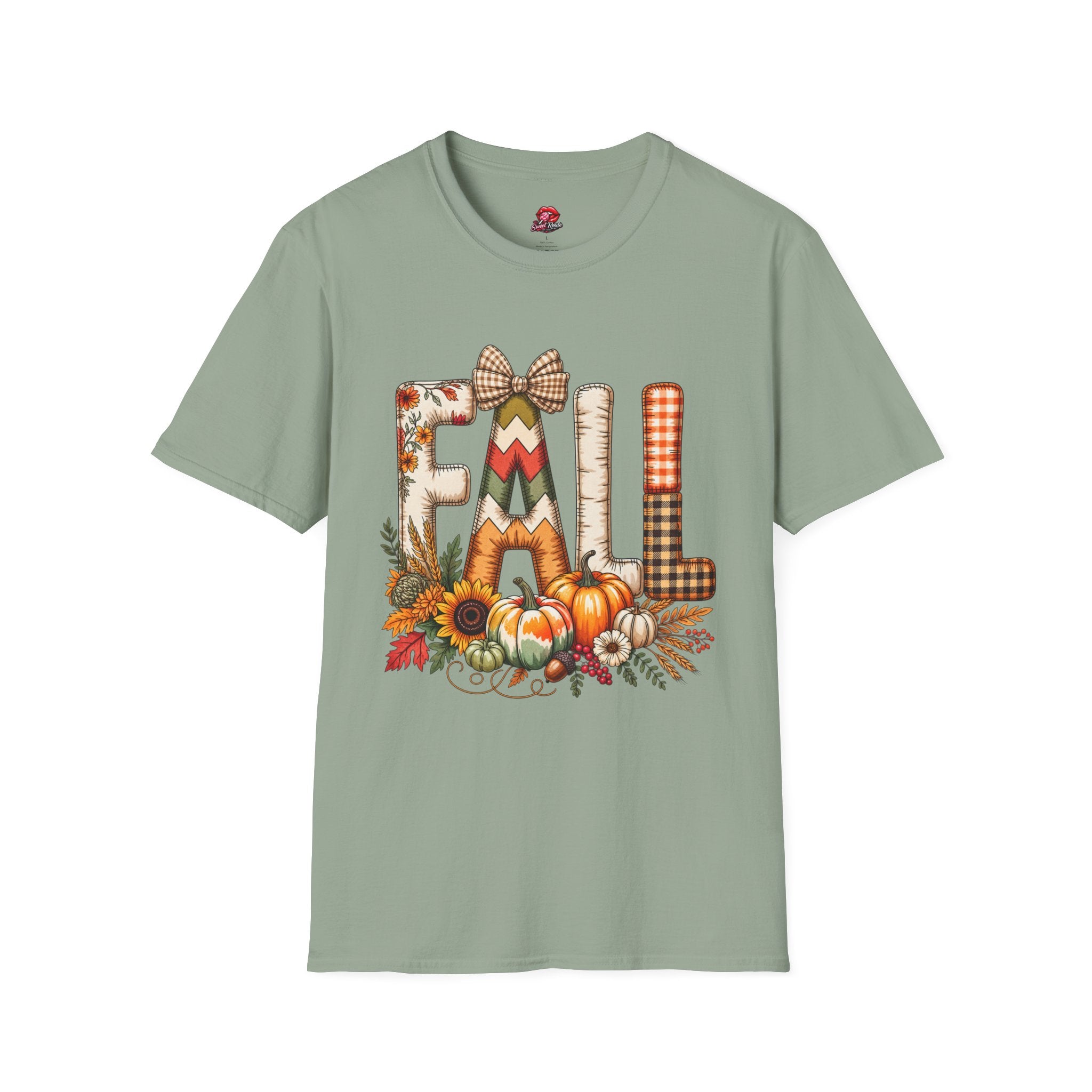 Pumpkin, Plaid & Floral Autumn Tee