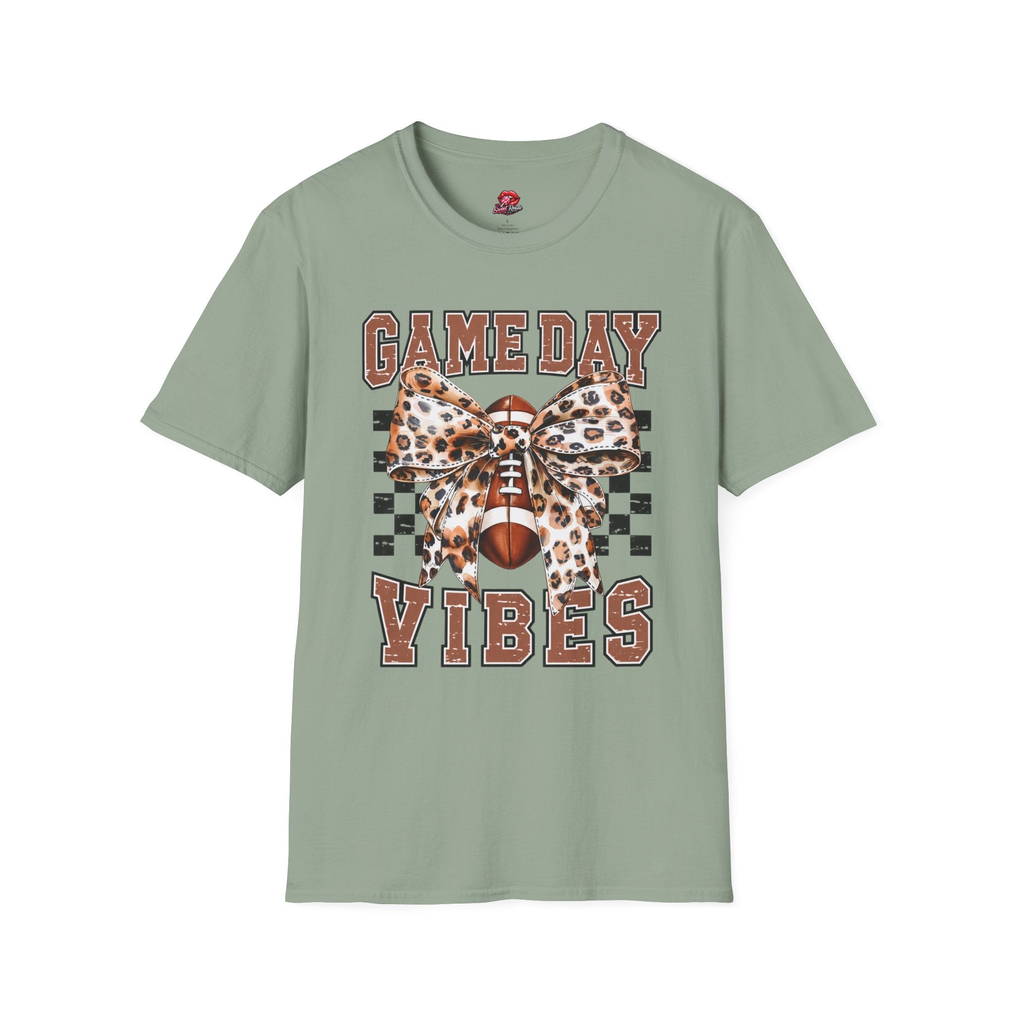 Leopard Bow Football Tee