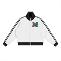 Monahans Loboes Stripe Fleece Cropped Track Jacket