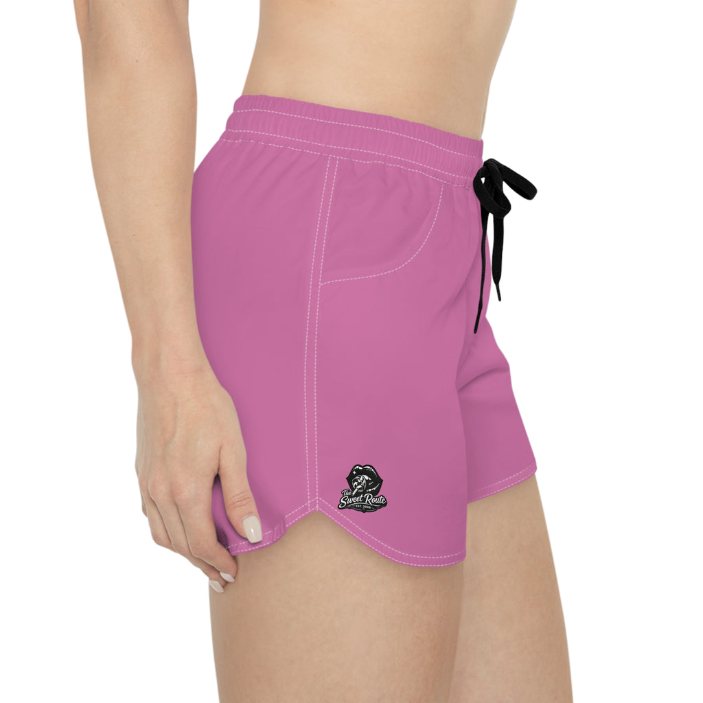 Sweet Route Pink Women's Casual Shorts