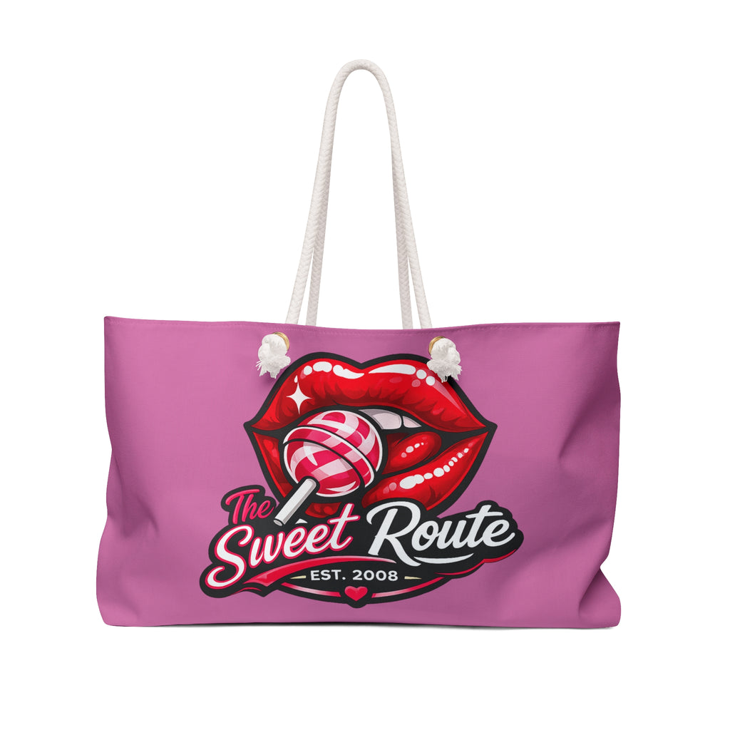 Sweet Route Logo Pink Weekender Bag