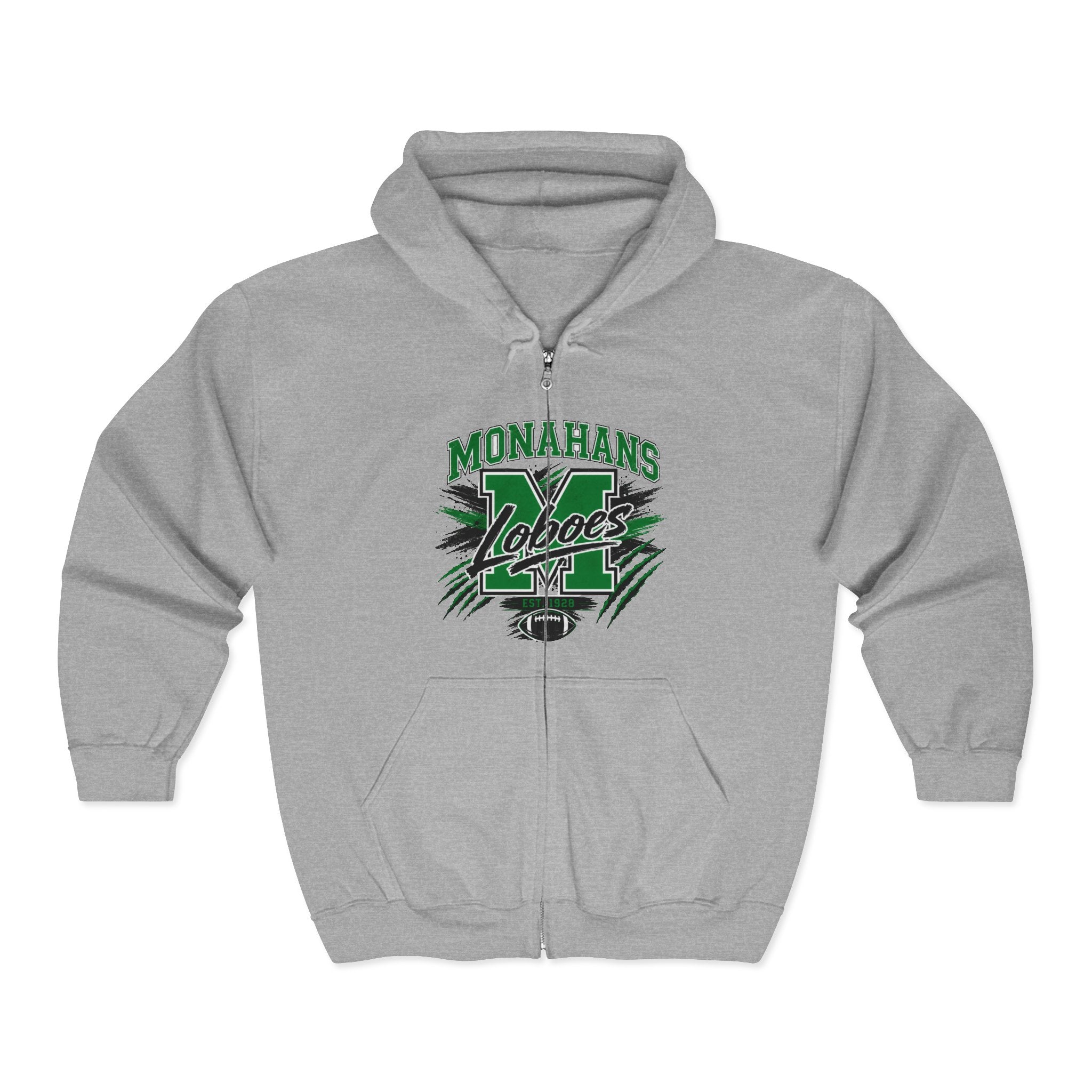 Monahans Lobos Vintage Zip Hoodie