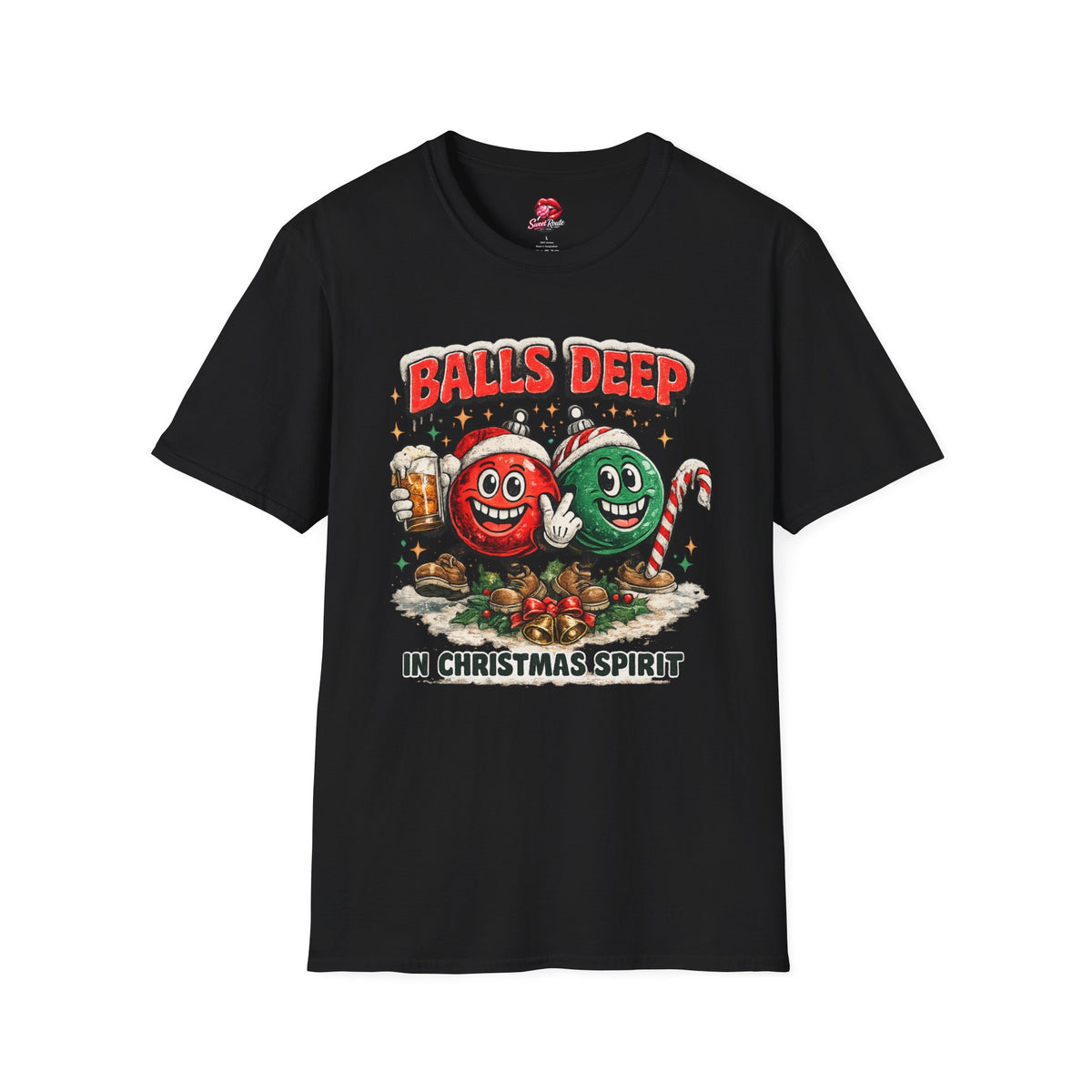 Balls Deep Christmas Ornaments T-Shirt