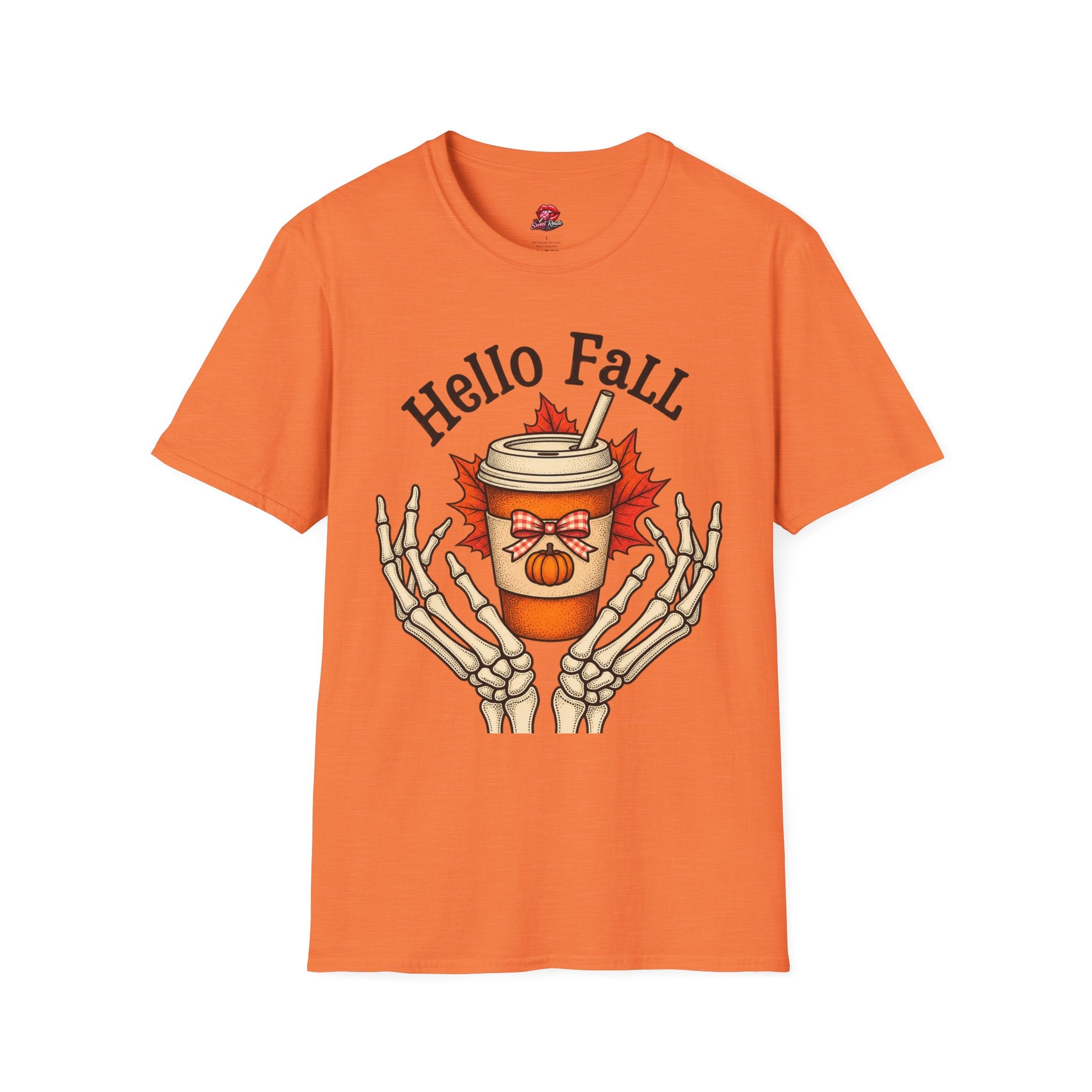 Hello Fall Pumpkin Spice Coffee Tee