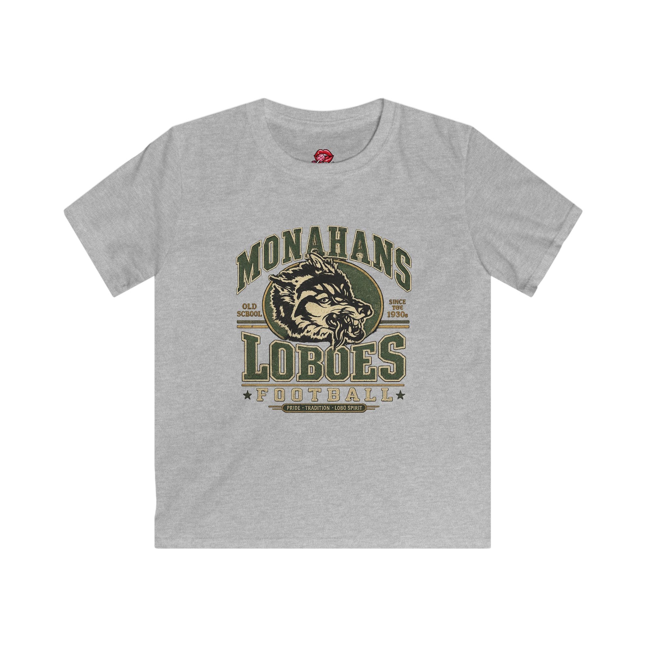 Monahans Loboes Football Vintage Kids Tee