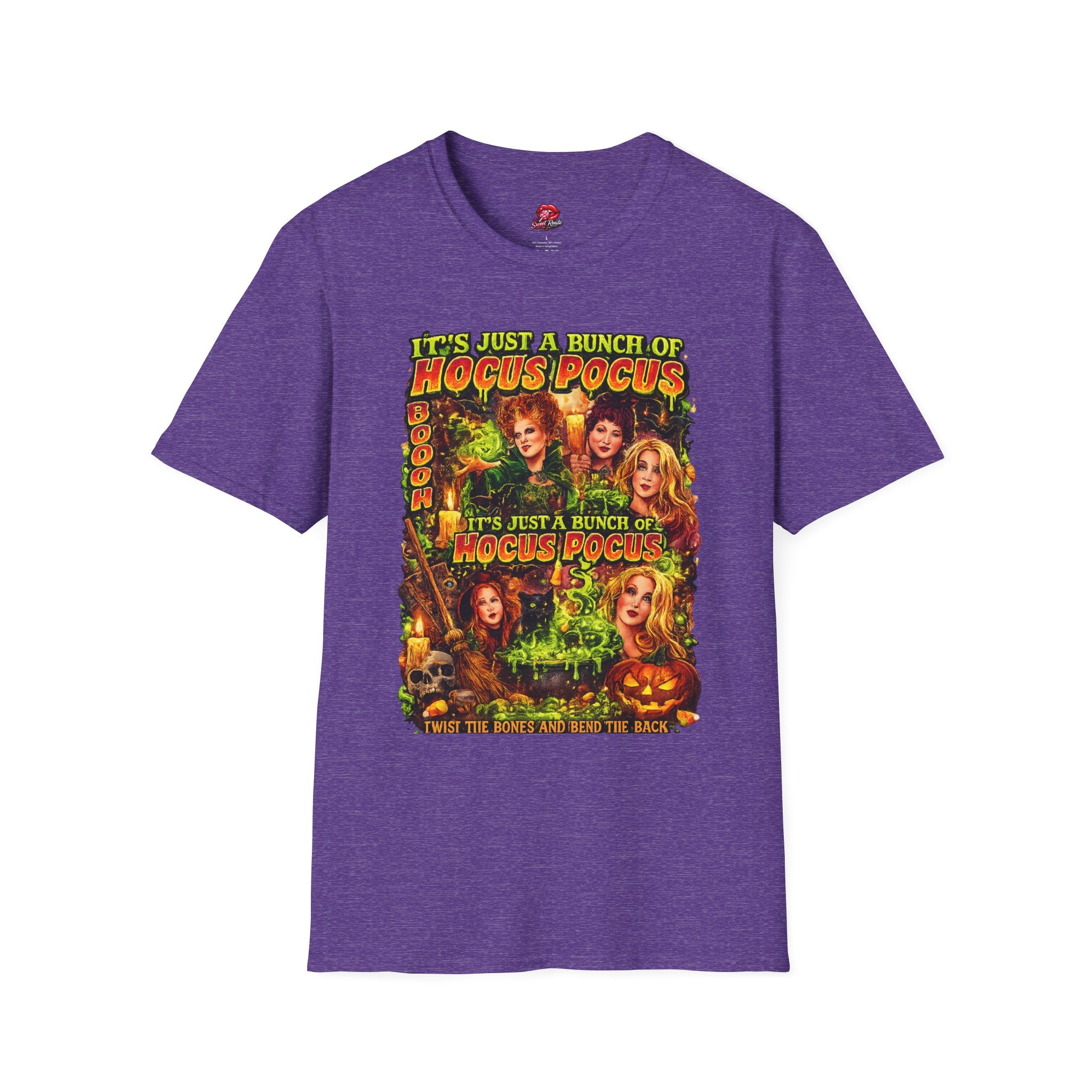 Hocus Pocus Movie Shirt | It’s Just a Bunch of Hocus Pocus Vintage Halloween Tee | Retro Sanderson Sisters Fall Graphic T-Shirt | Spooky Season Gift