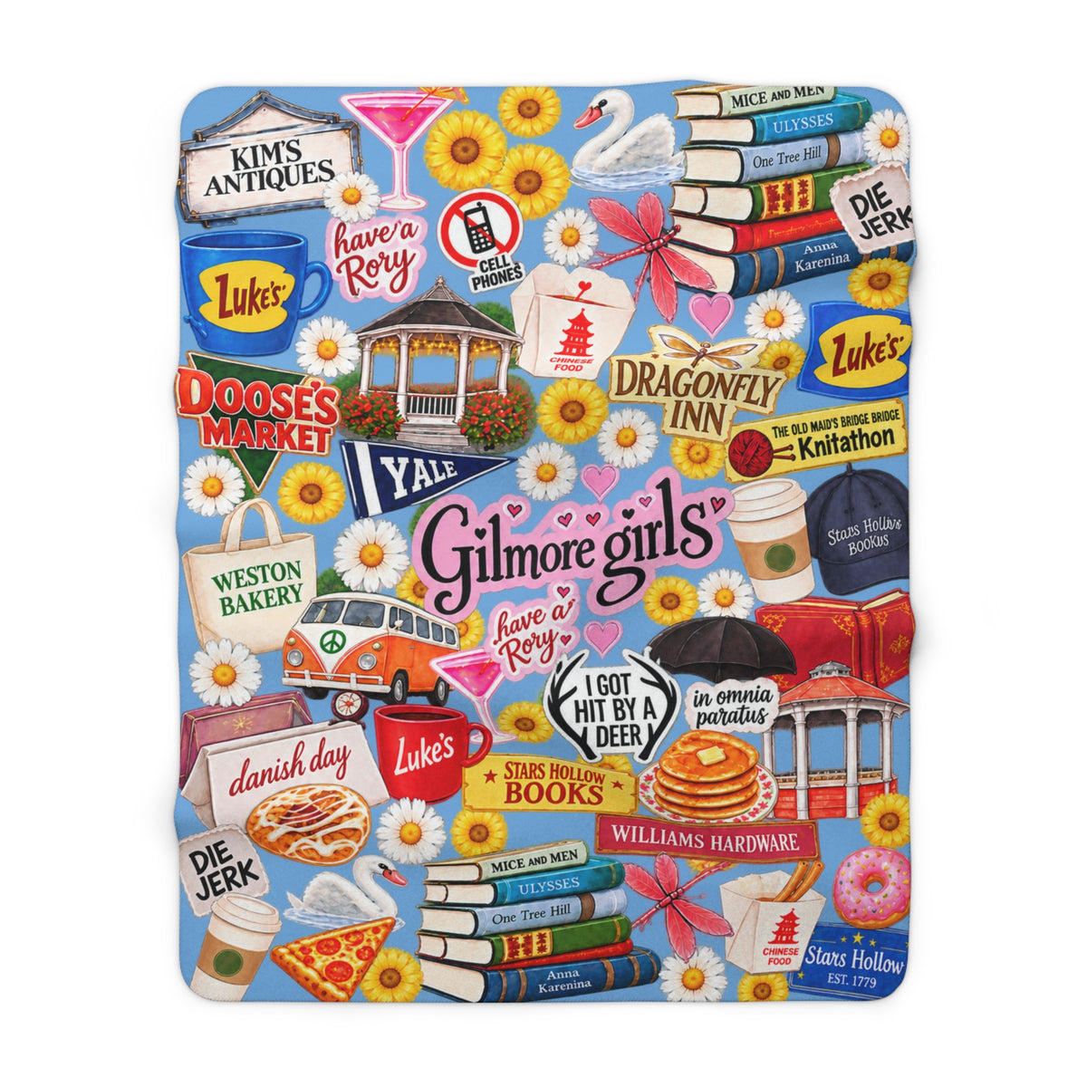 Gilmore Collage Sherpa Blanket