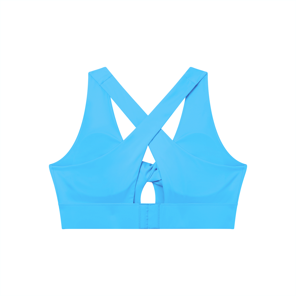 Sweet Route Women's Twist Front V-Neck Sports Bra
