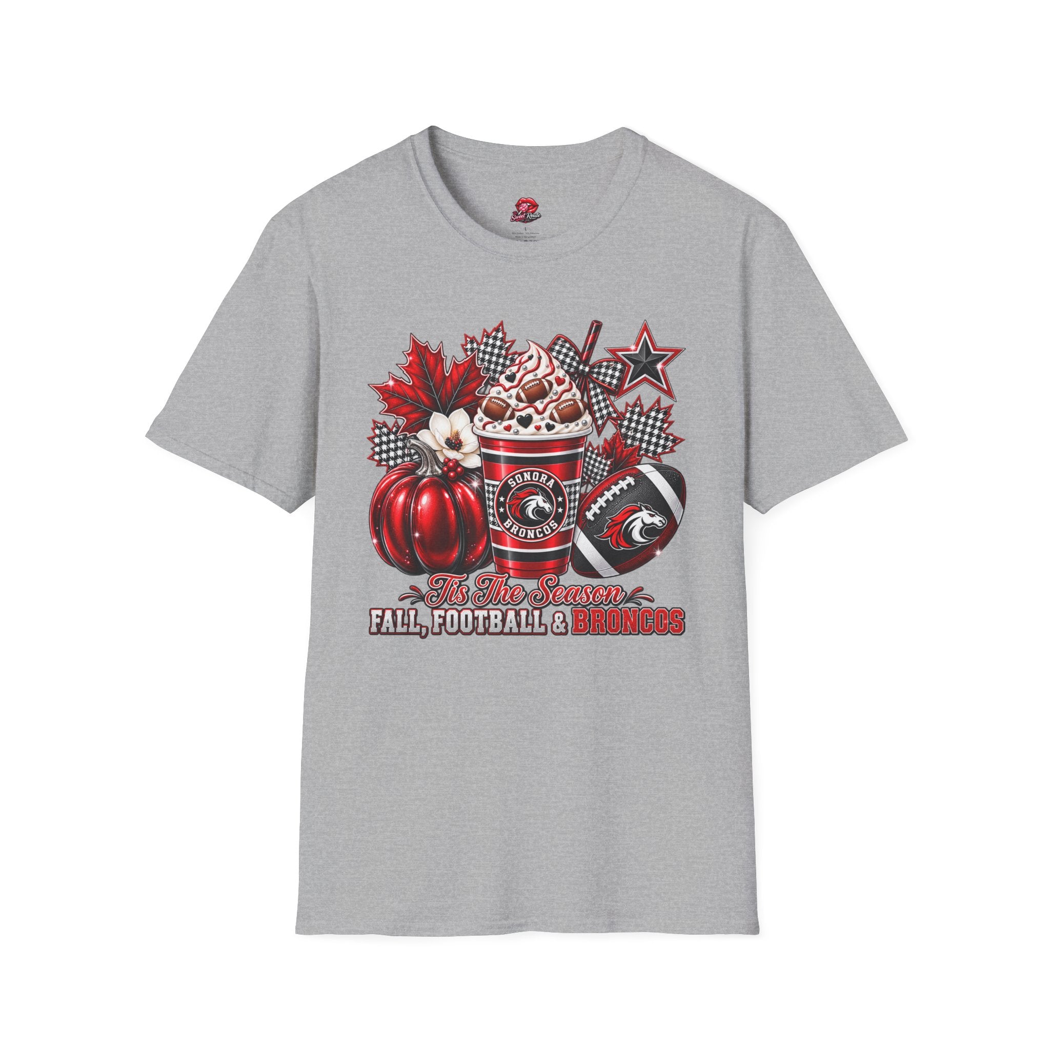 Sonora Broncos Football Season Fall Graphic T-Shirt