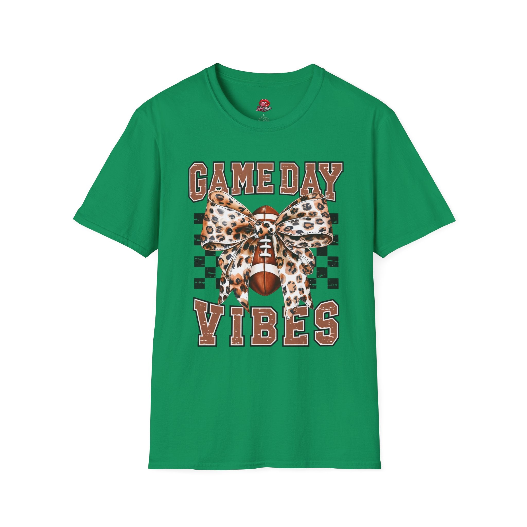 Leopard Bow Football Tee