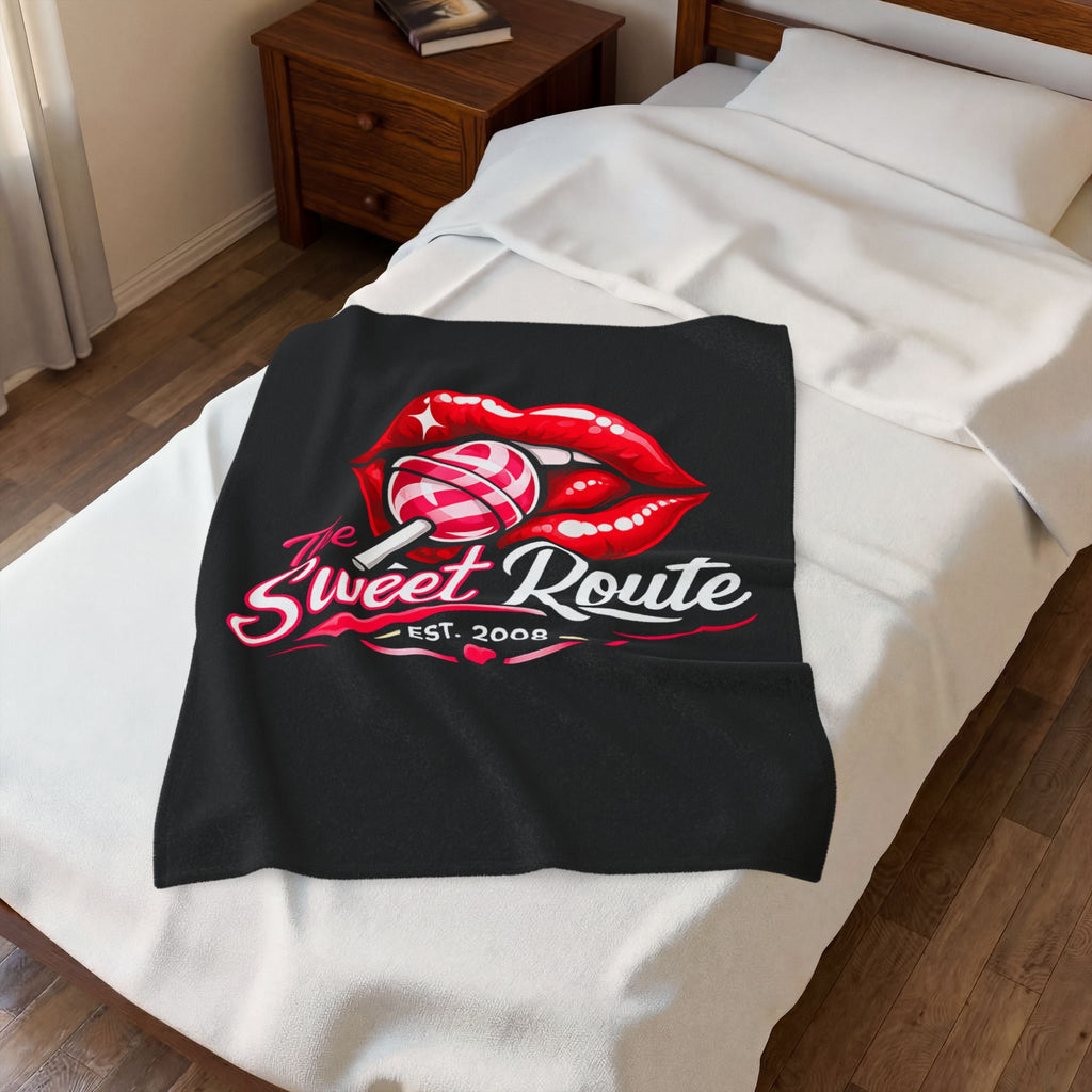 Sweet Route Logo Velveteen Plush Blanket