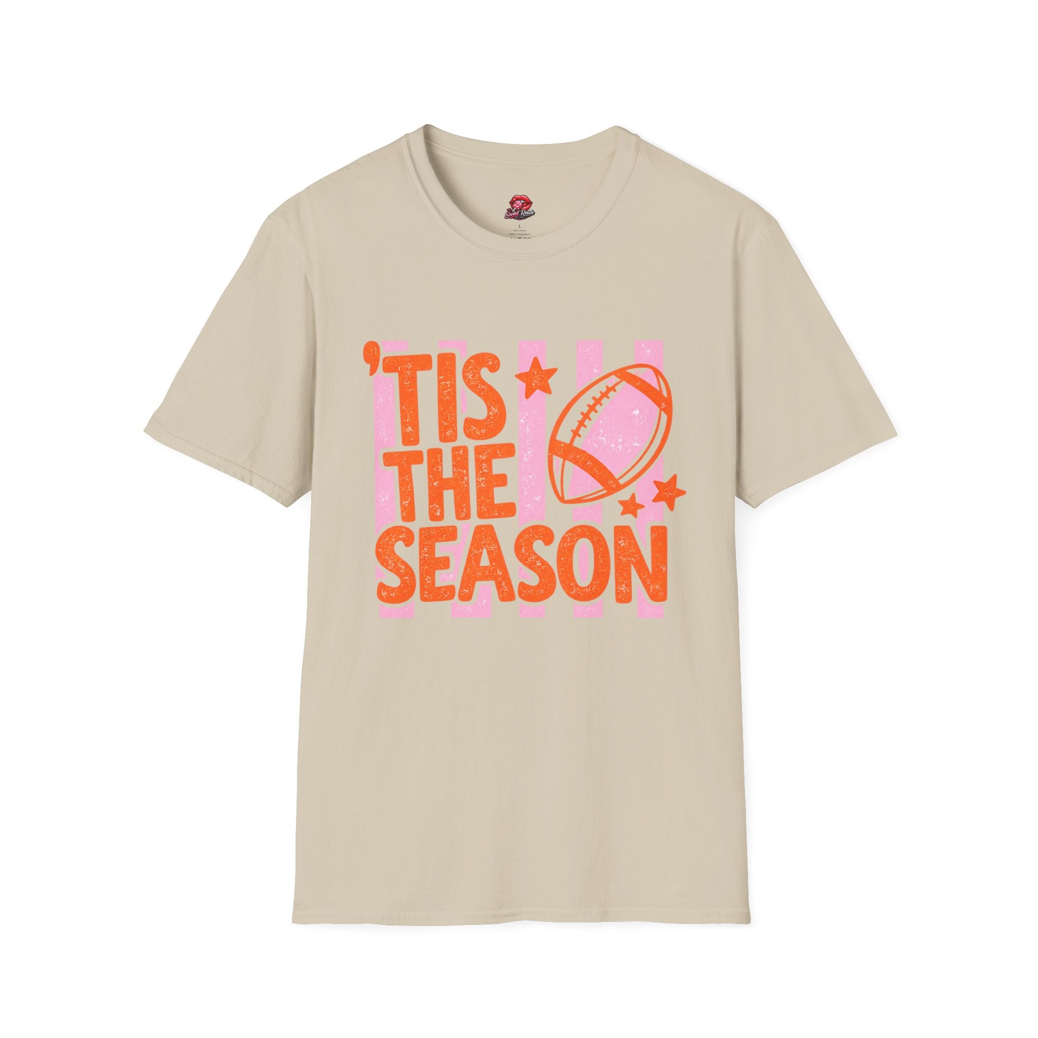 ’Tis The Season Football Tee orange
