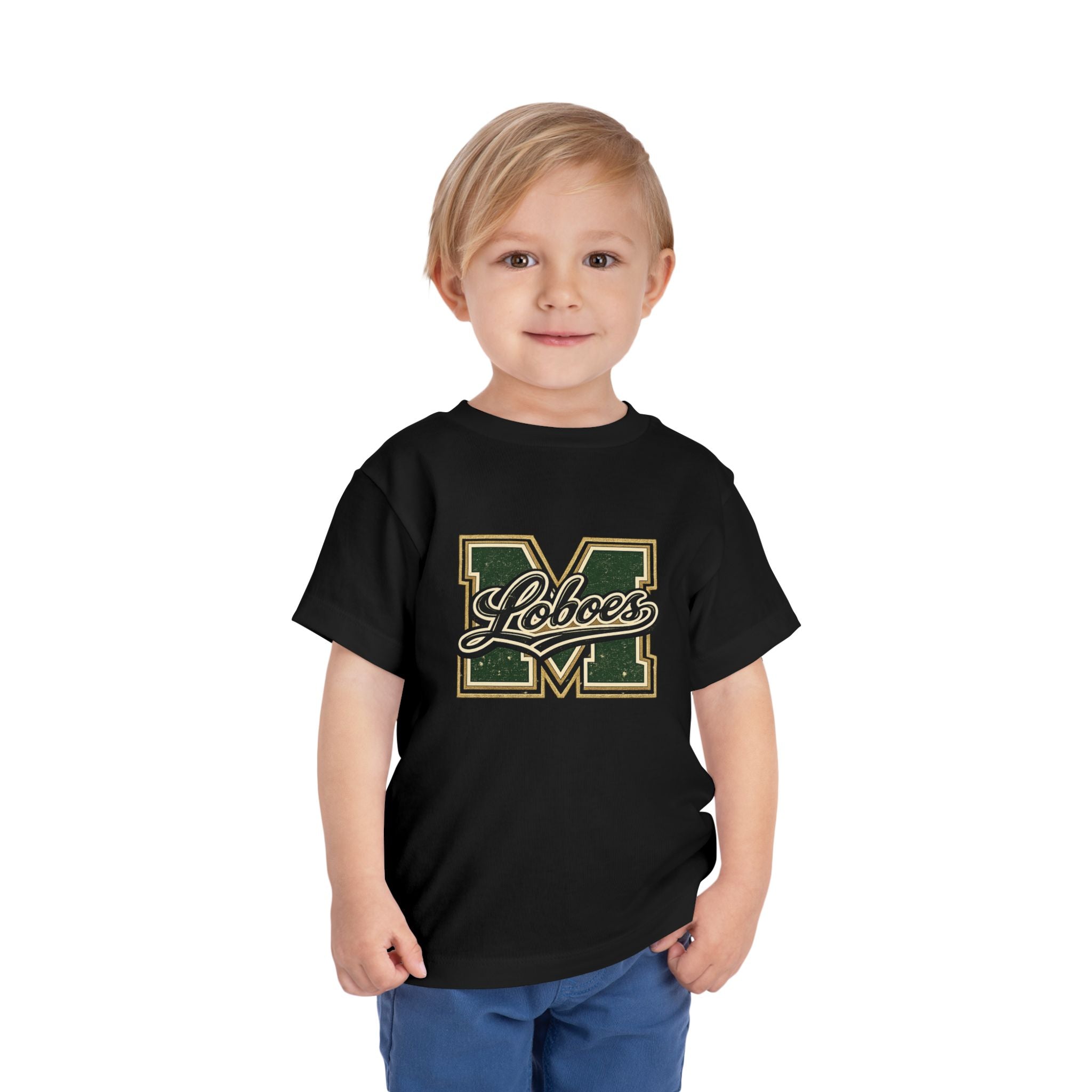 Toddler Tee Green Vintage Letterman Logo